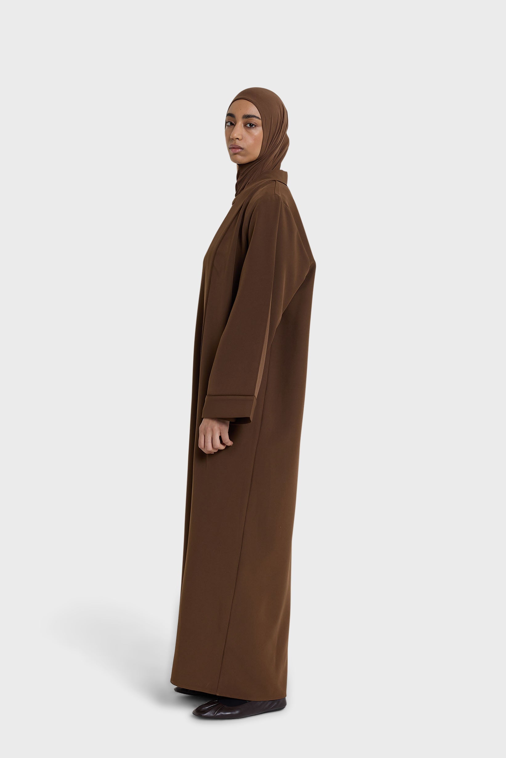 Abaya essentielle | Brun foncé