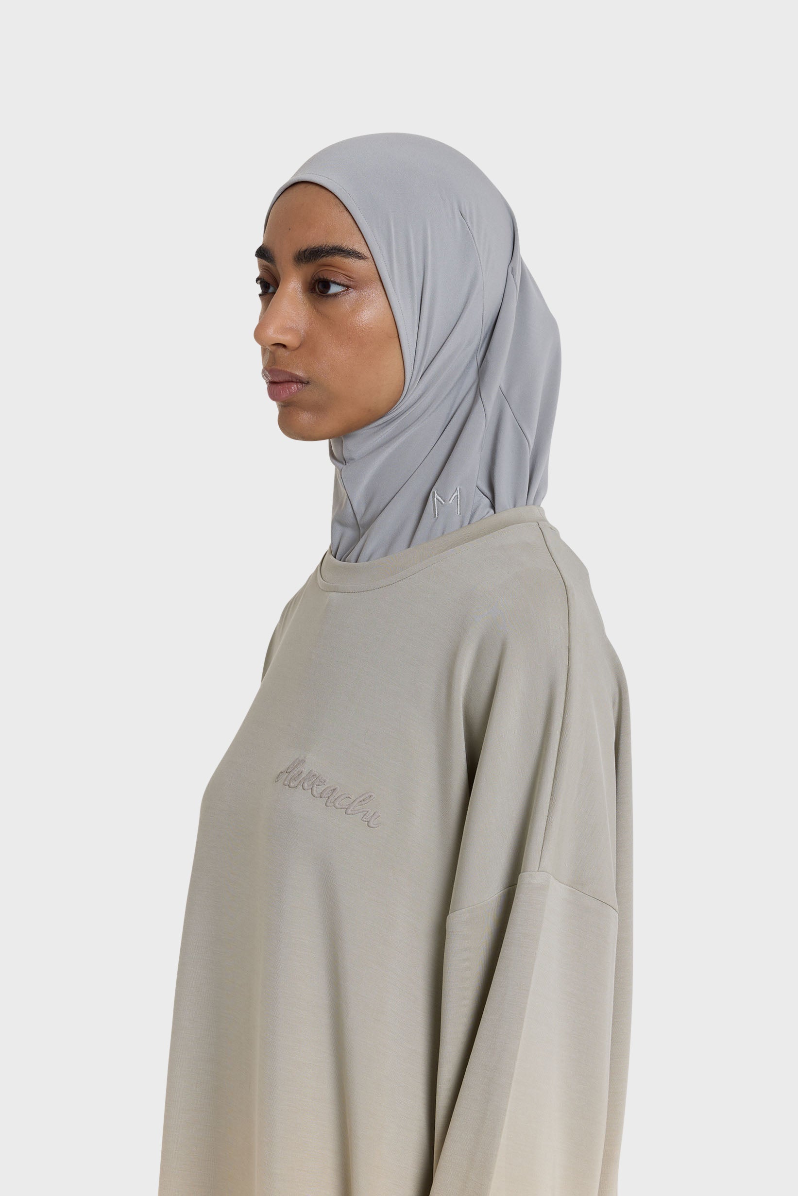 Hijab en jersey haut de gamme | Gris