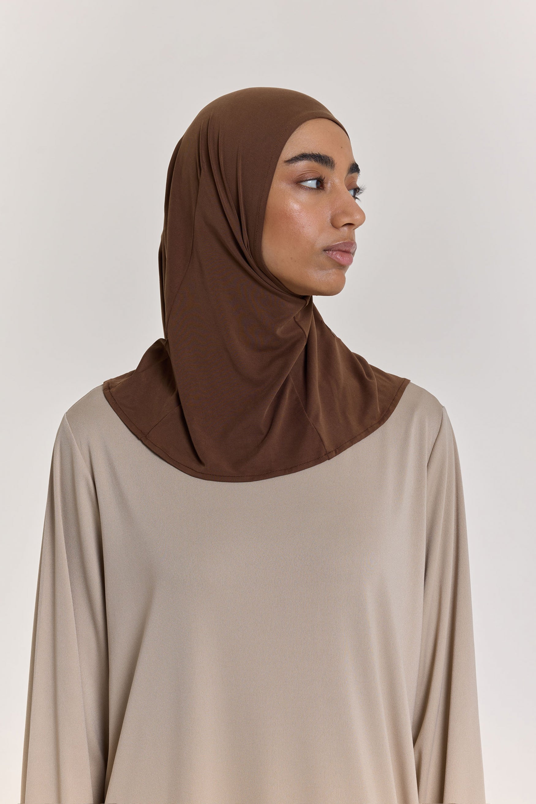 Hijab respirant | Brun foncé