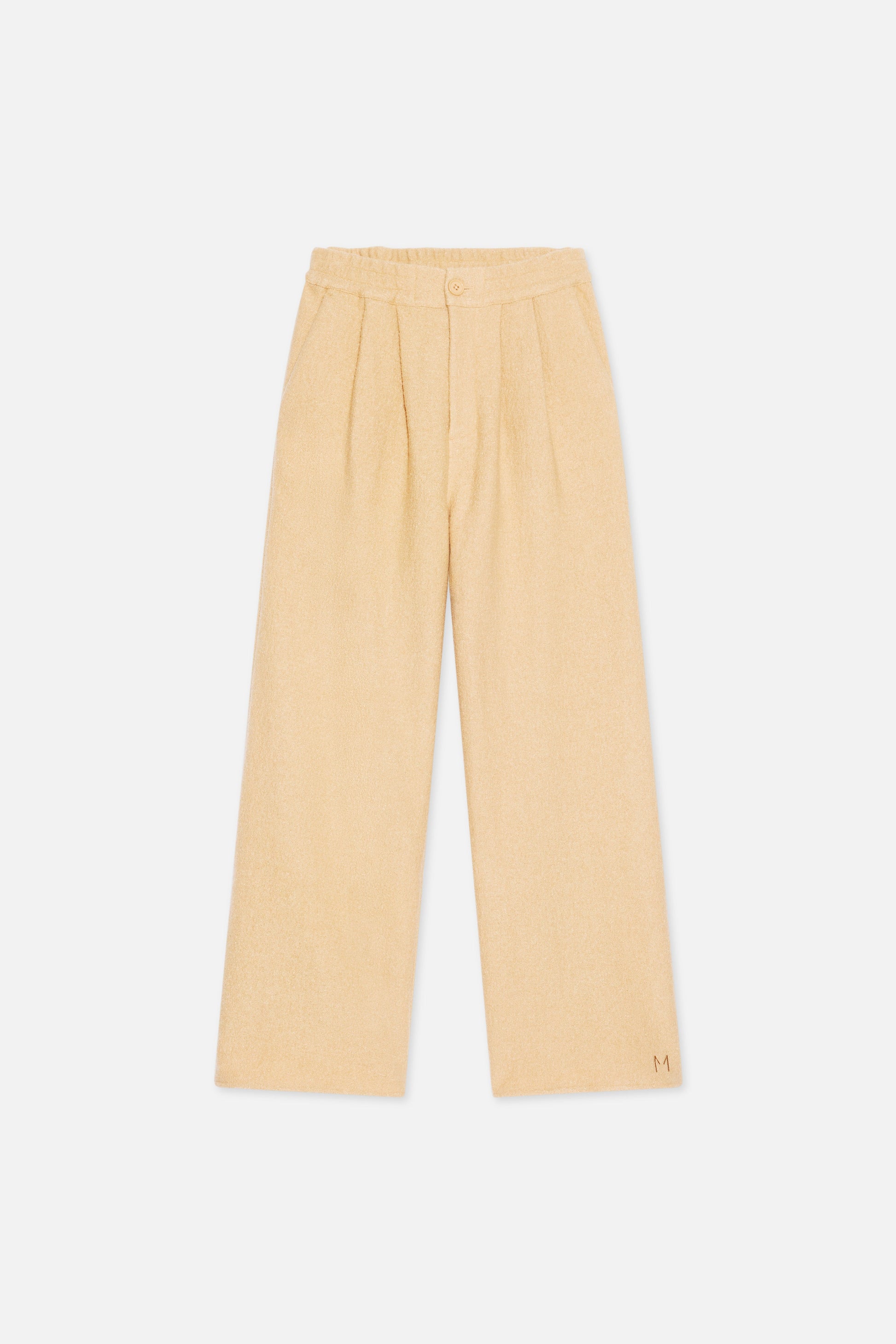 Pantalon en jersey bouclé | Miel Blanc