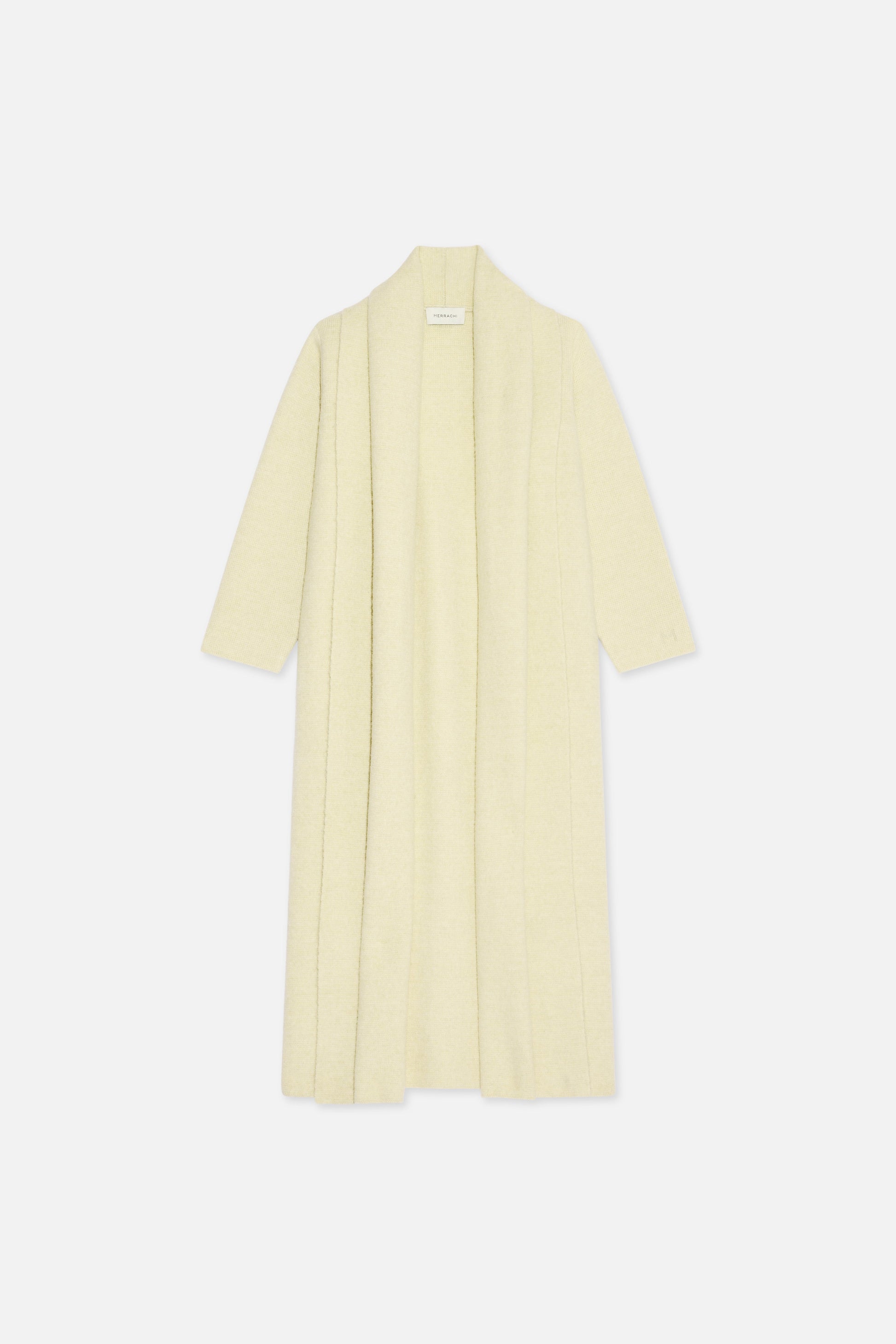 Abaya en tricot brossé | Nuage Blanc