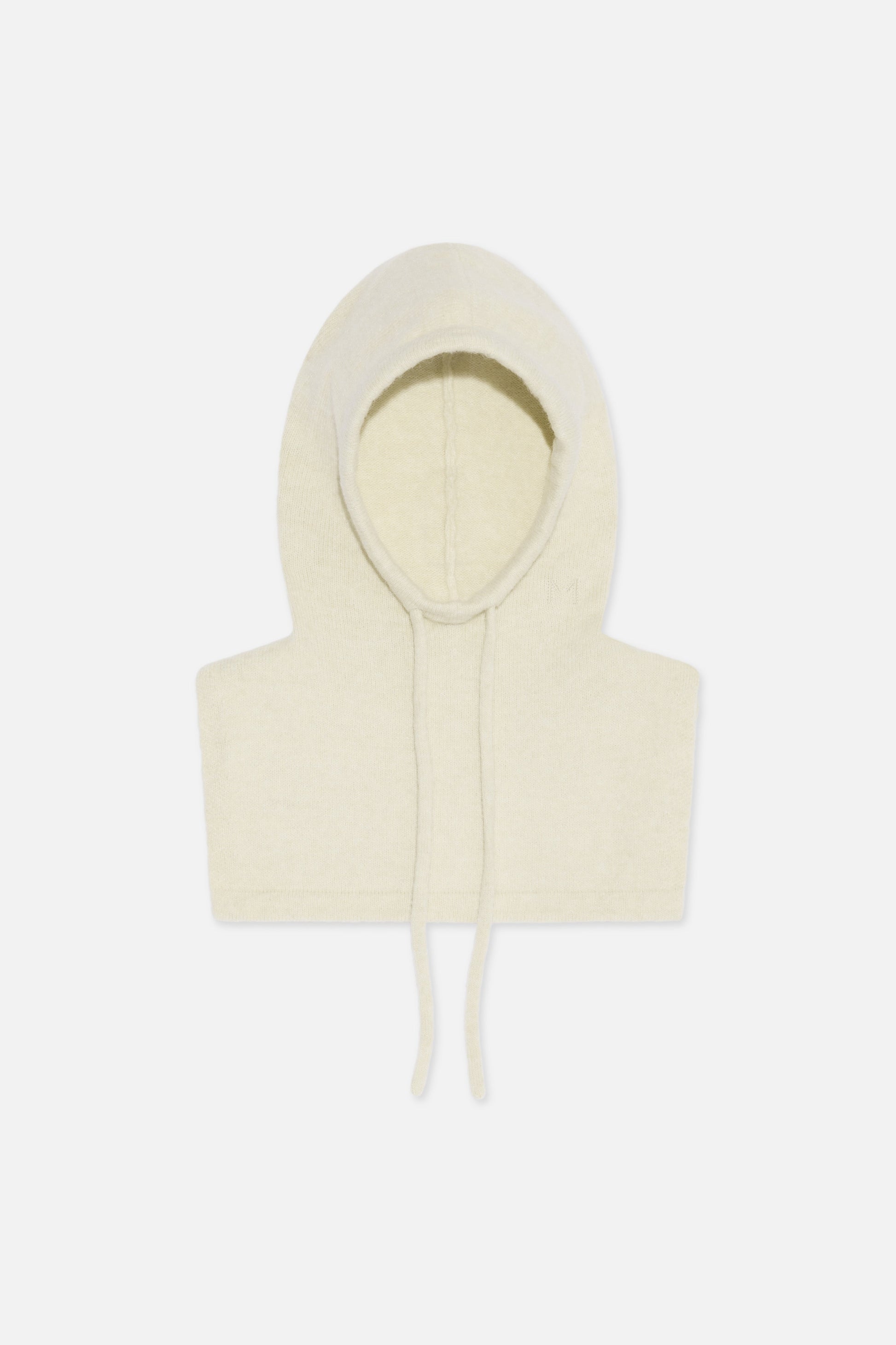 Cagoule en tricot brossé | Nuage Blanc