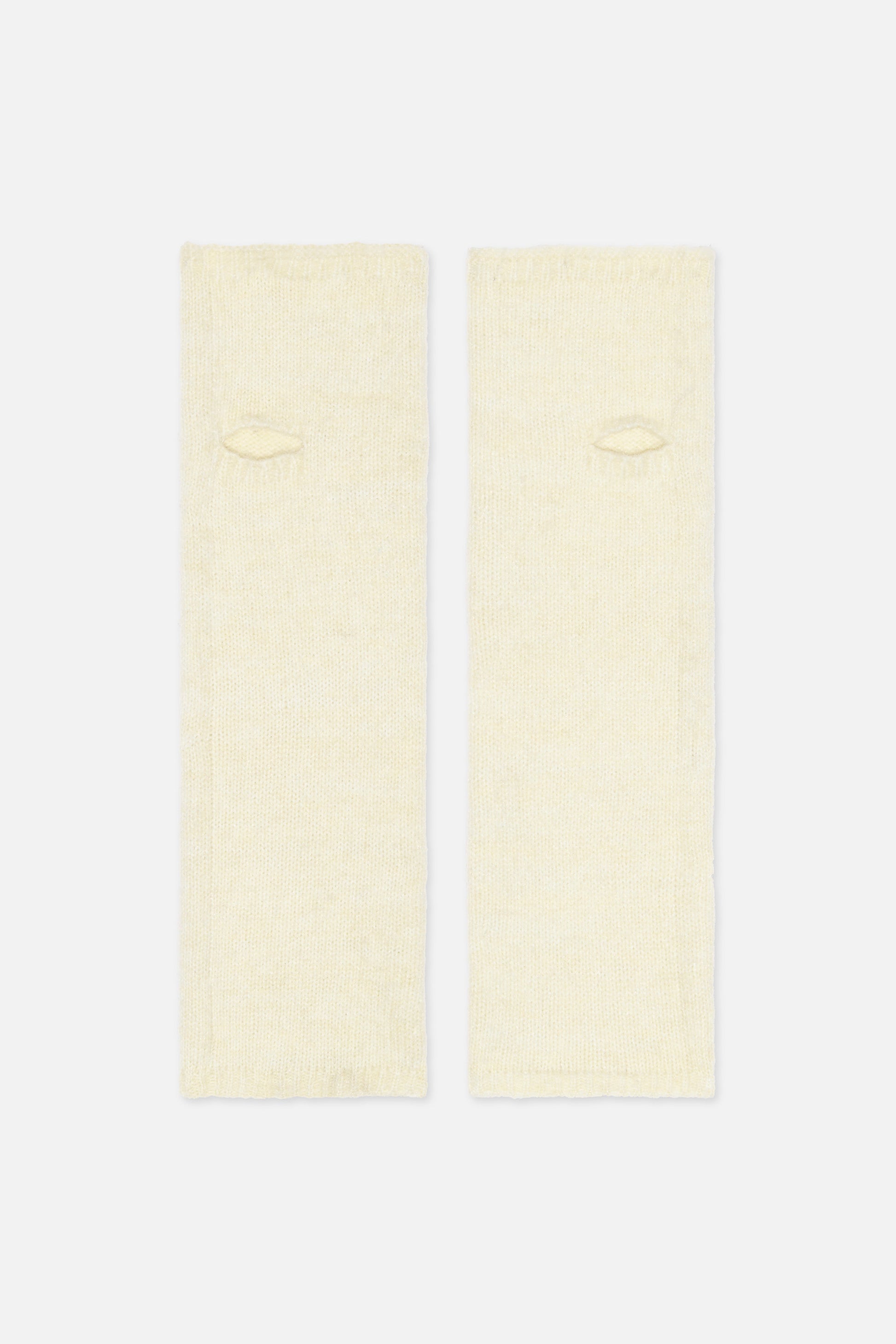 Gants en tricot brossé | Nuage Blanc