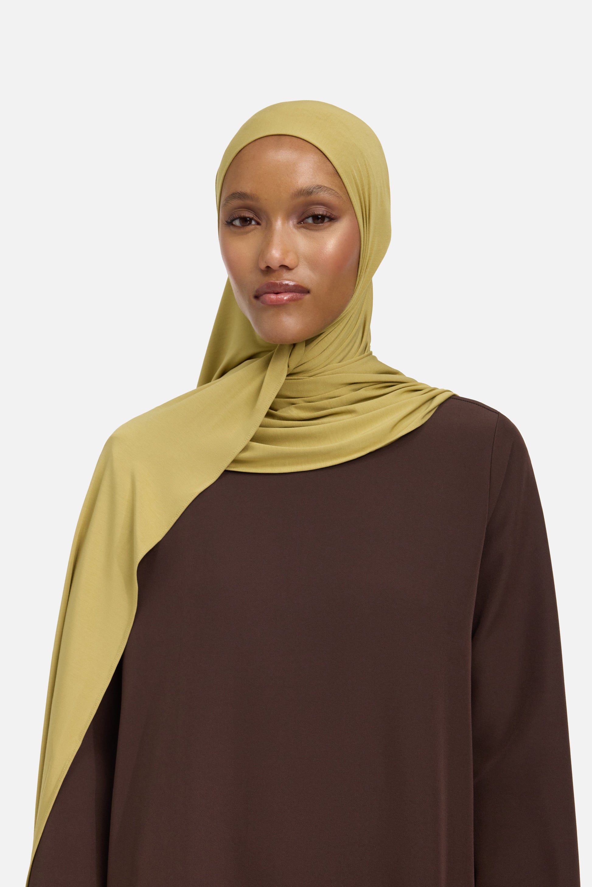 Écharpe en jersey de bambou | Pistache foncée