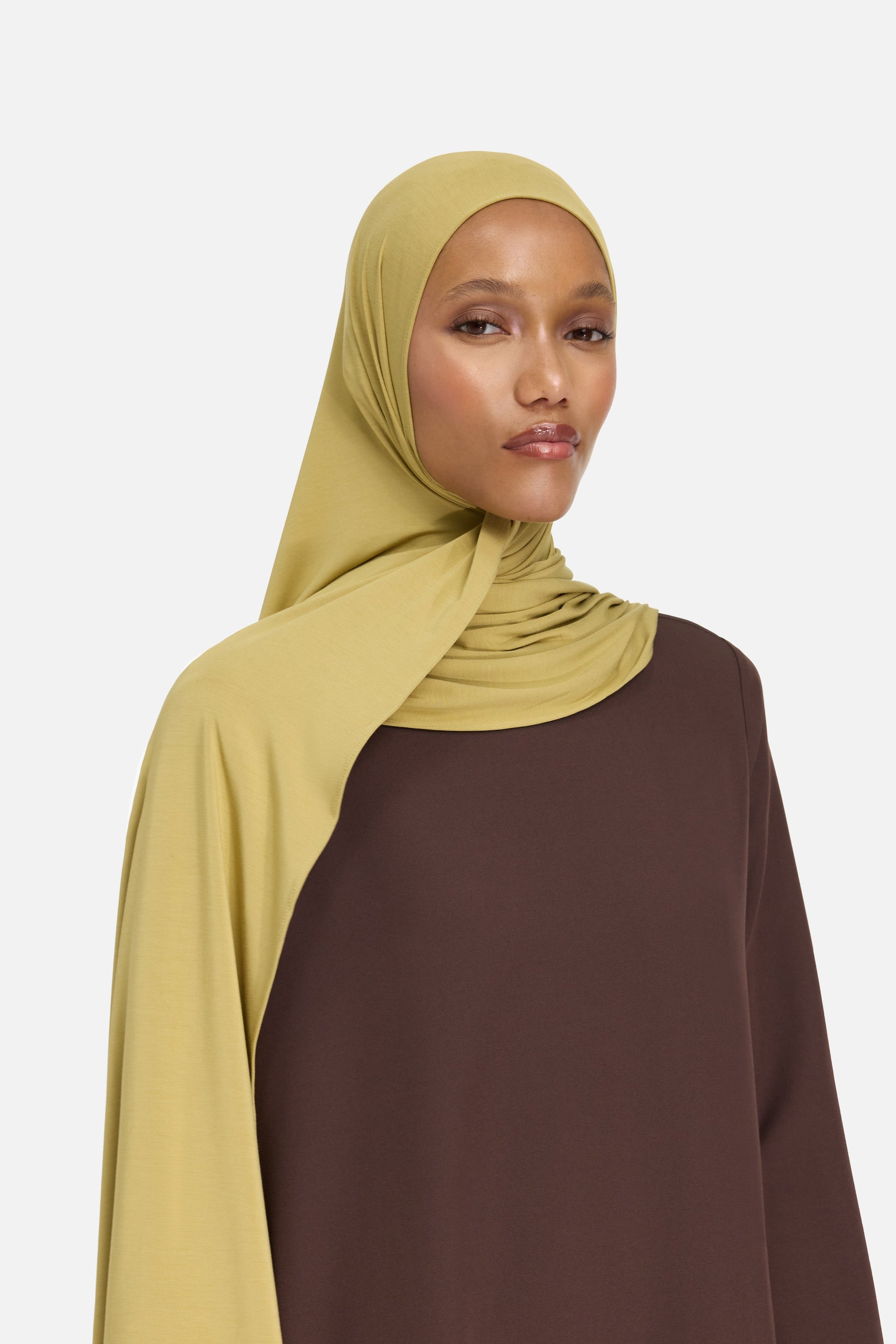 Écharpe en jersey de bambou | Pistache foncée