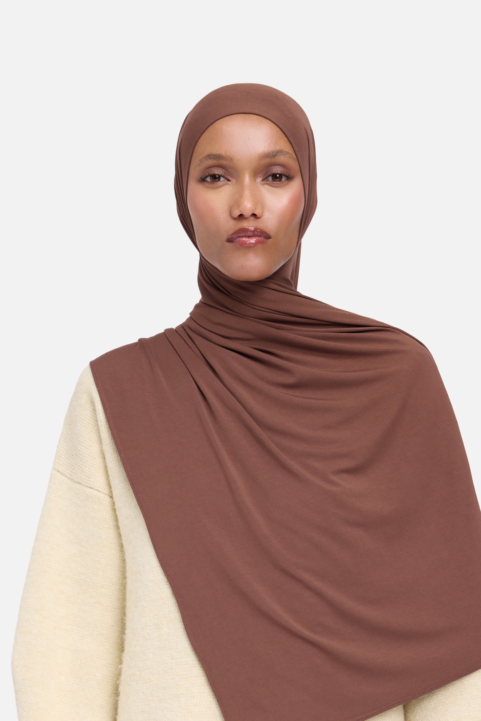 Écharpe en jersey de bambou | Bois rouge