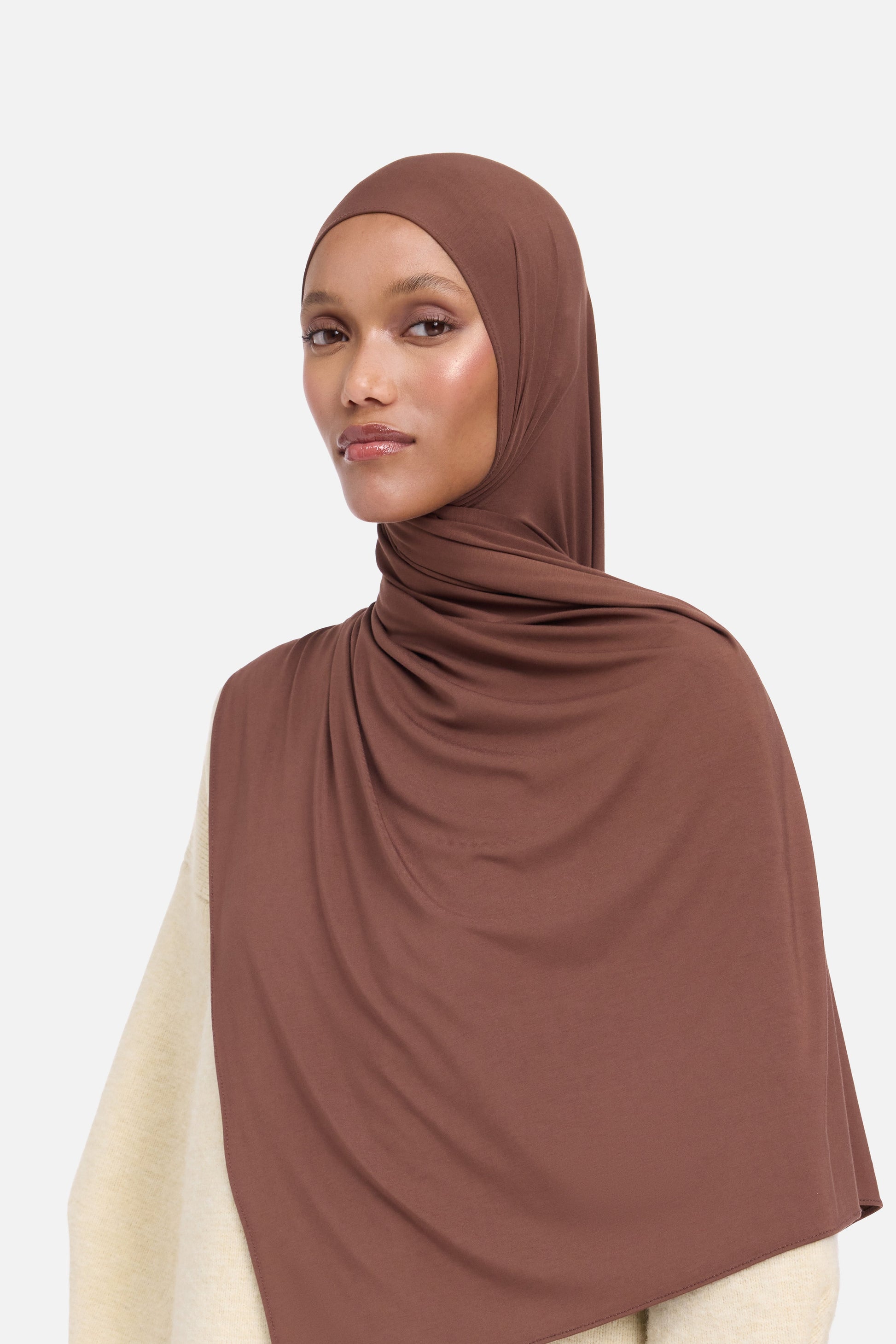 Écharpe en jersey de bambou | Bois rouge