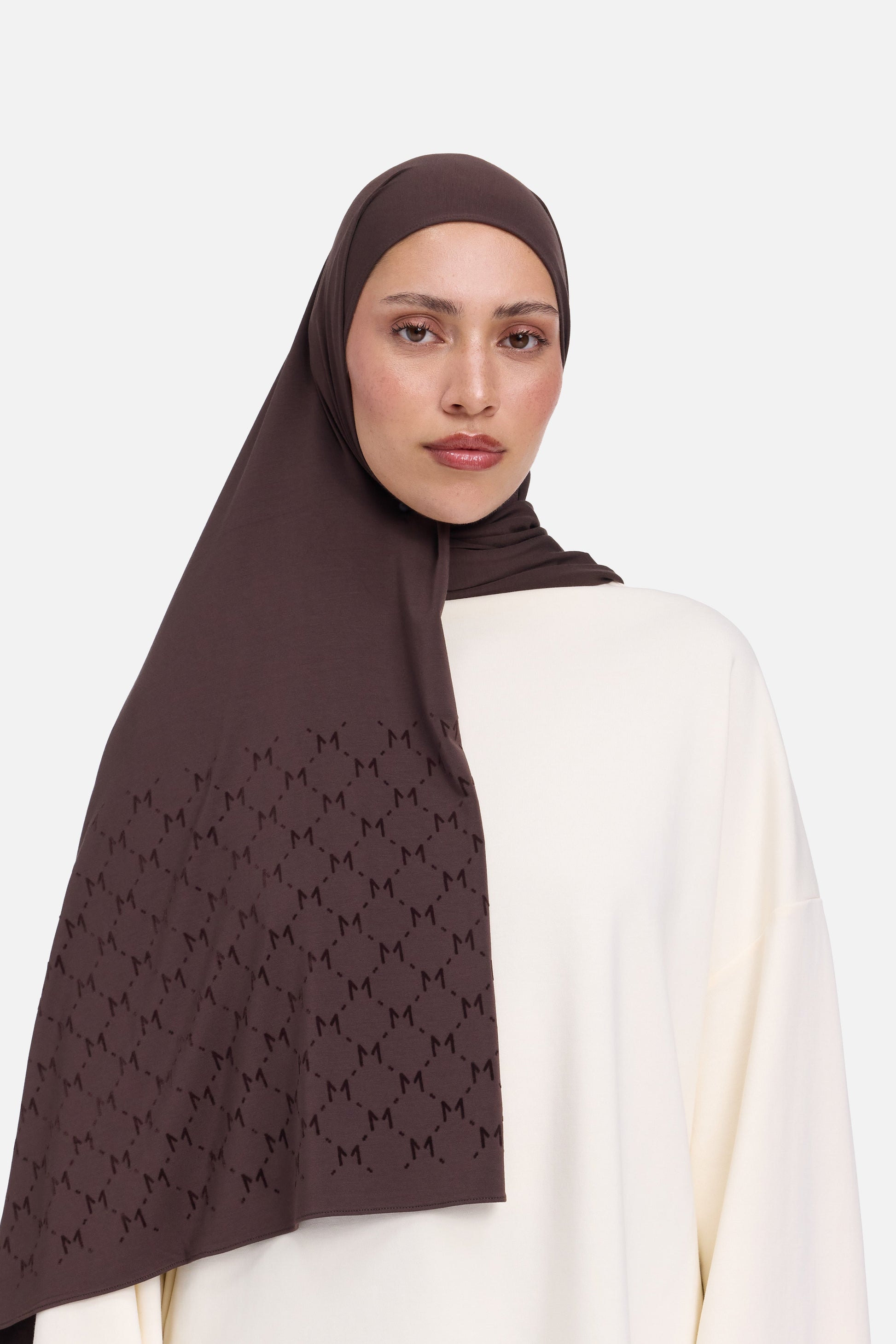 Le Monogram Flock Bambou | Marron foncé