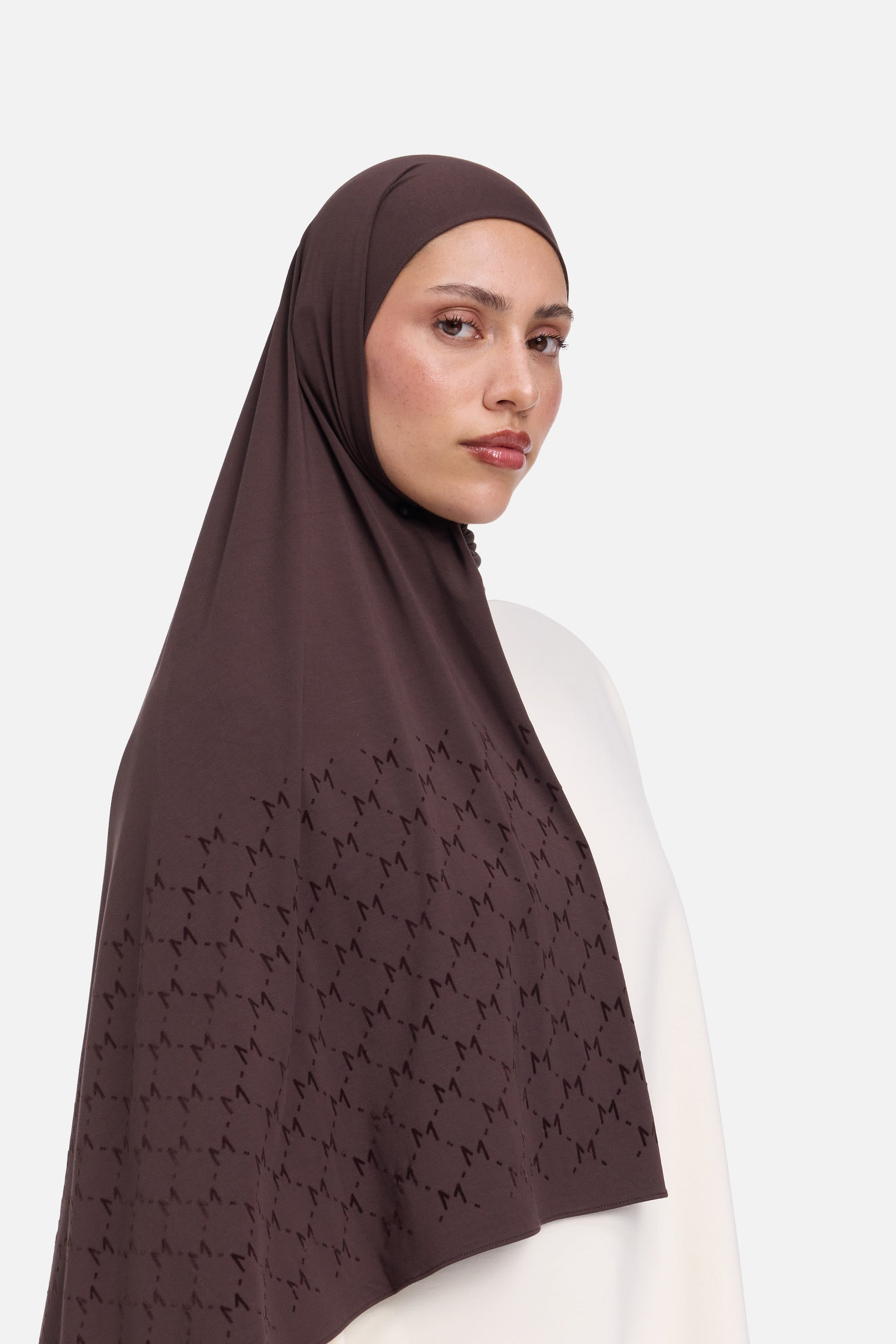 Le Monogram Flock Bambou | Marron foncé