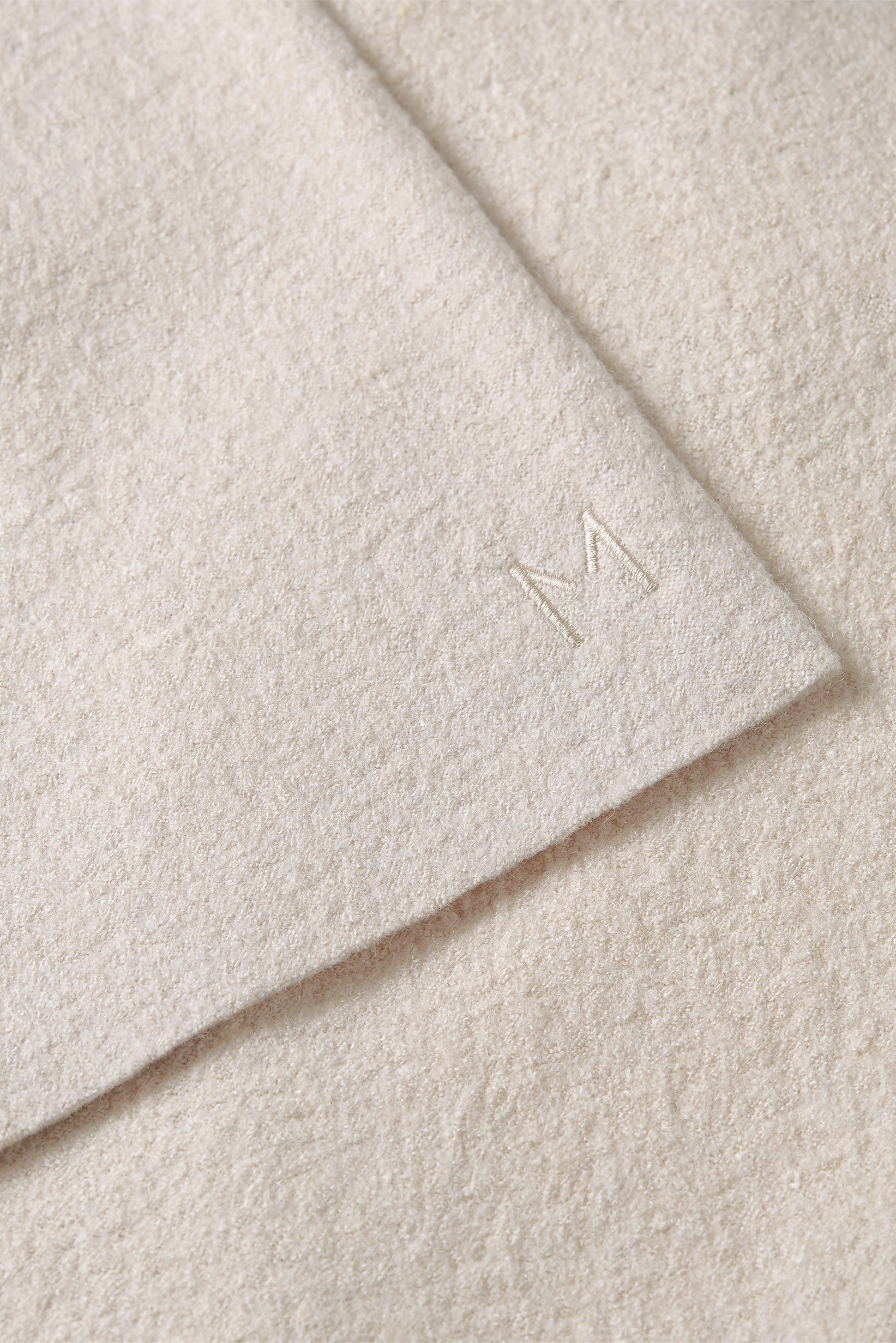 Abaya en laine bouillie | Taupe doux