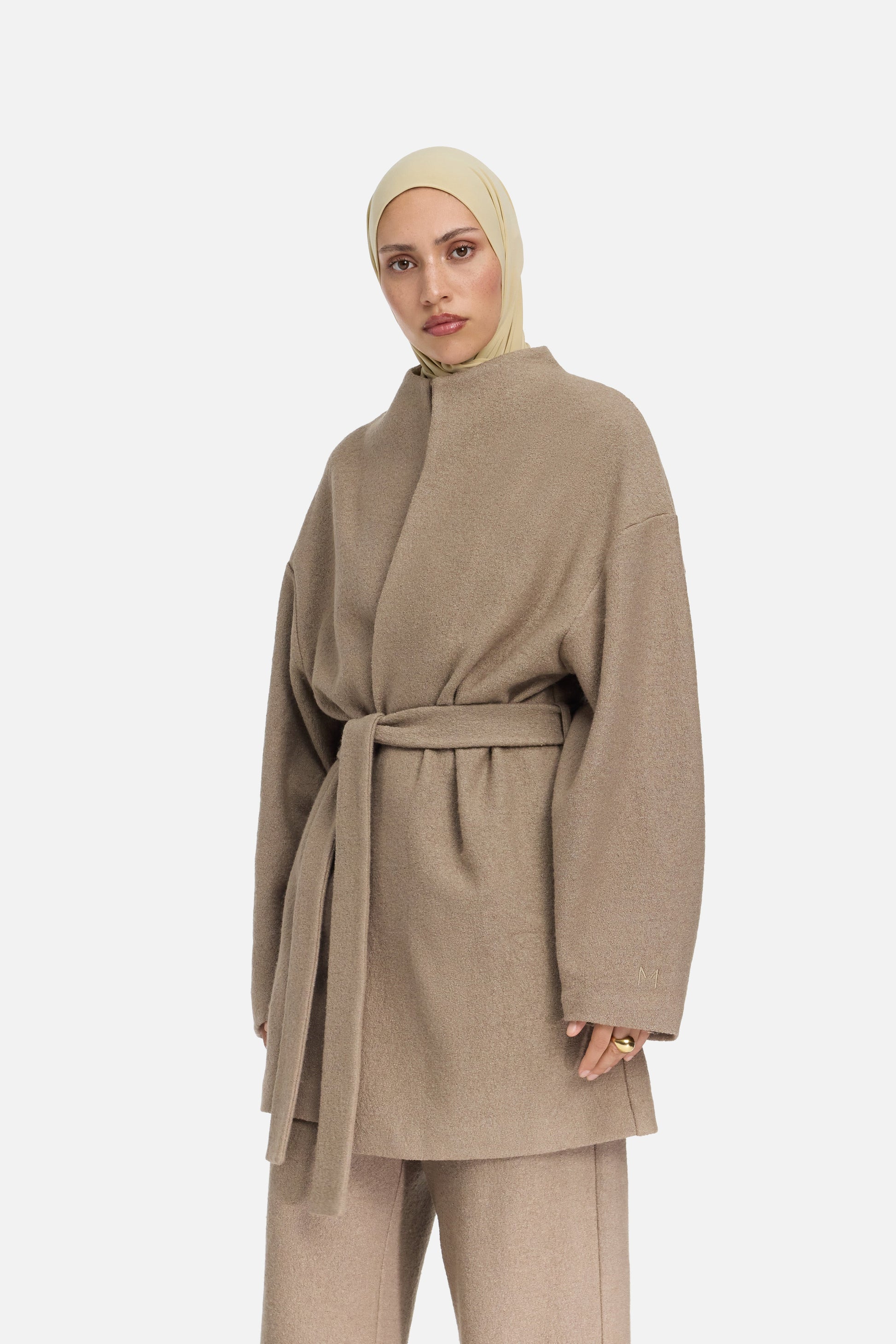 Veste en jersey bouclé | Kaki