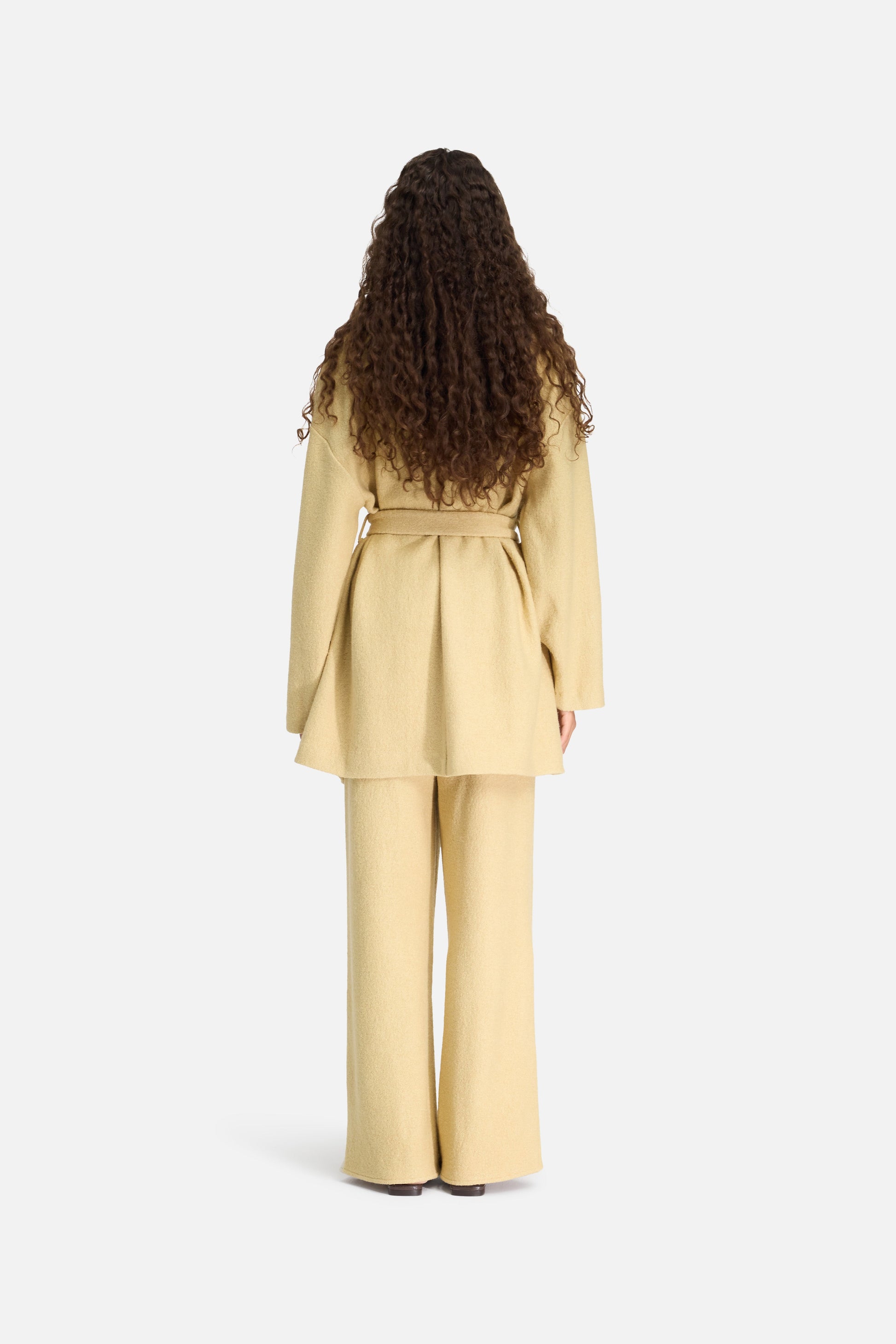 Veste en jersey bouclé | Miel Blanc