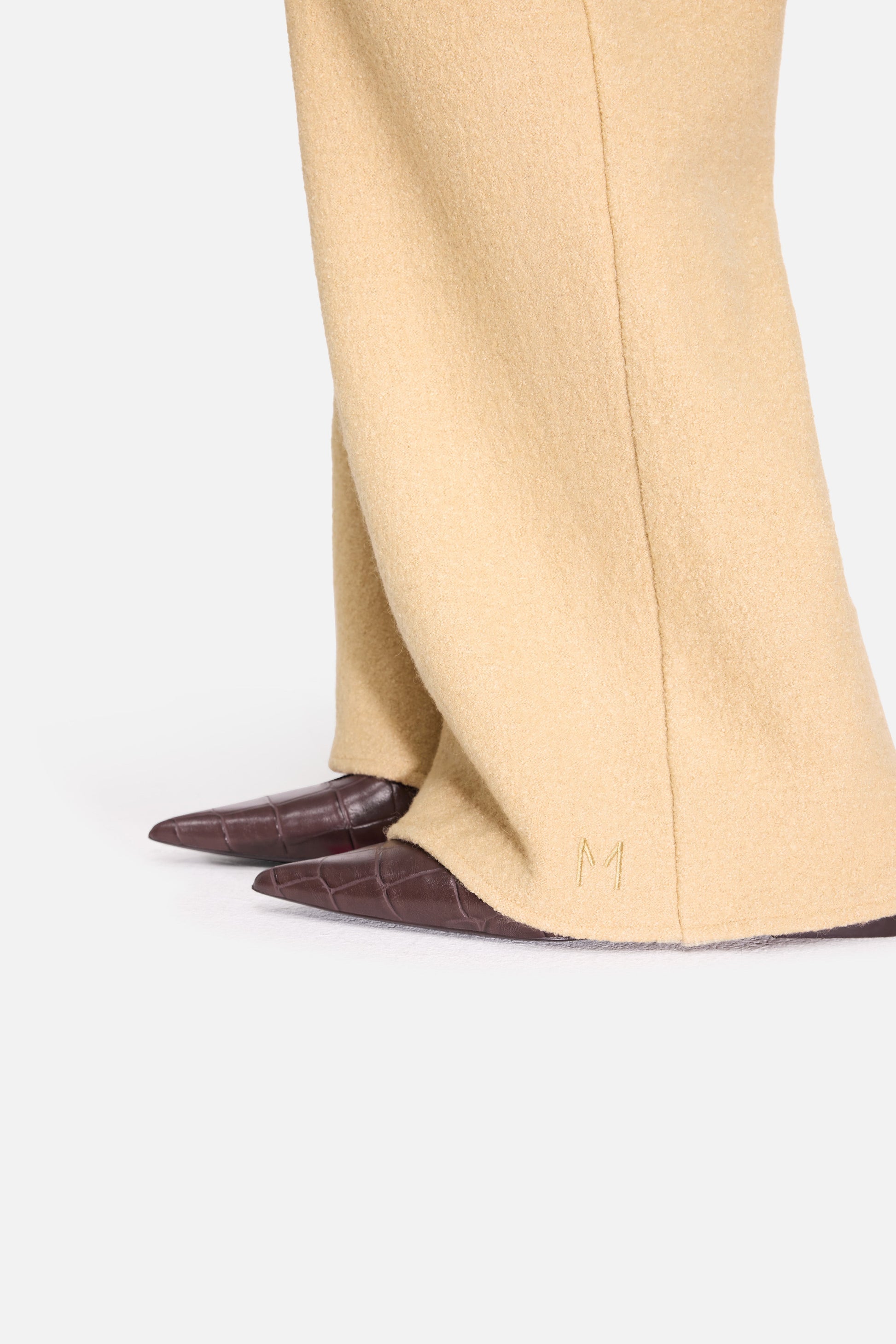 Pantalon en jersey bouclé | Miel Blanc