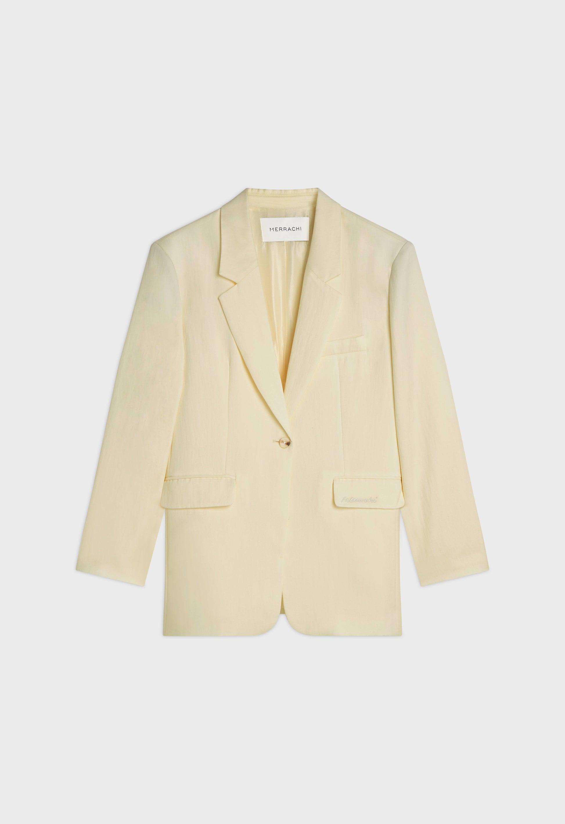 Blazer coupe carrée | Riz brun