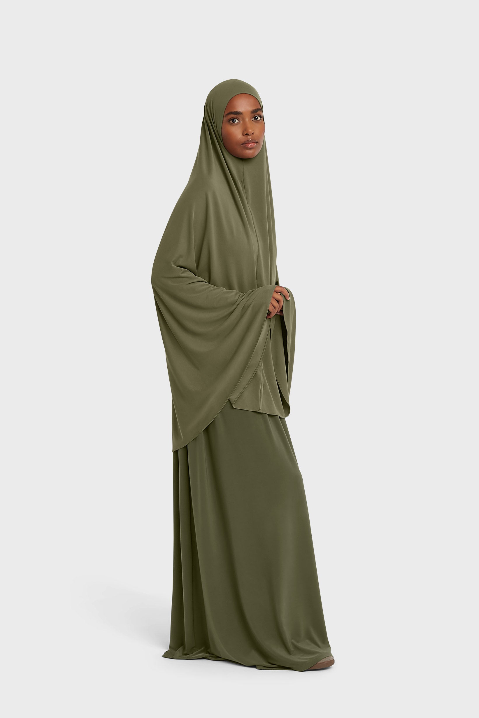 Khimaar respirant | Olive poussiéreuse