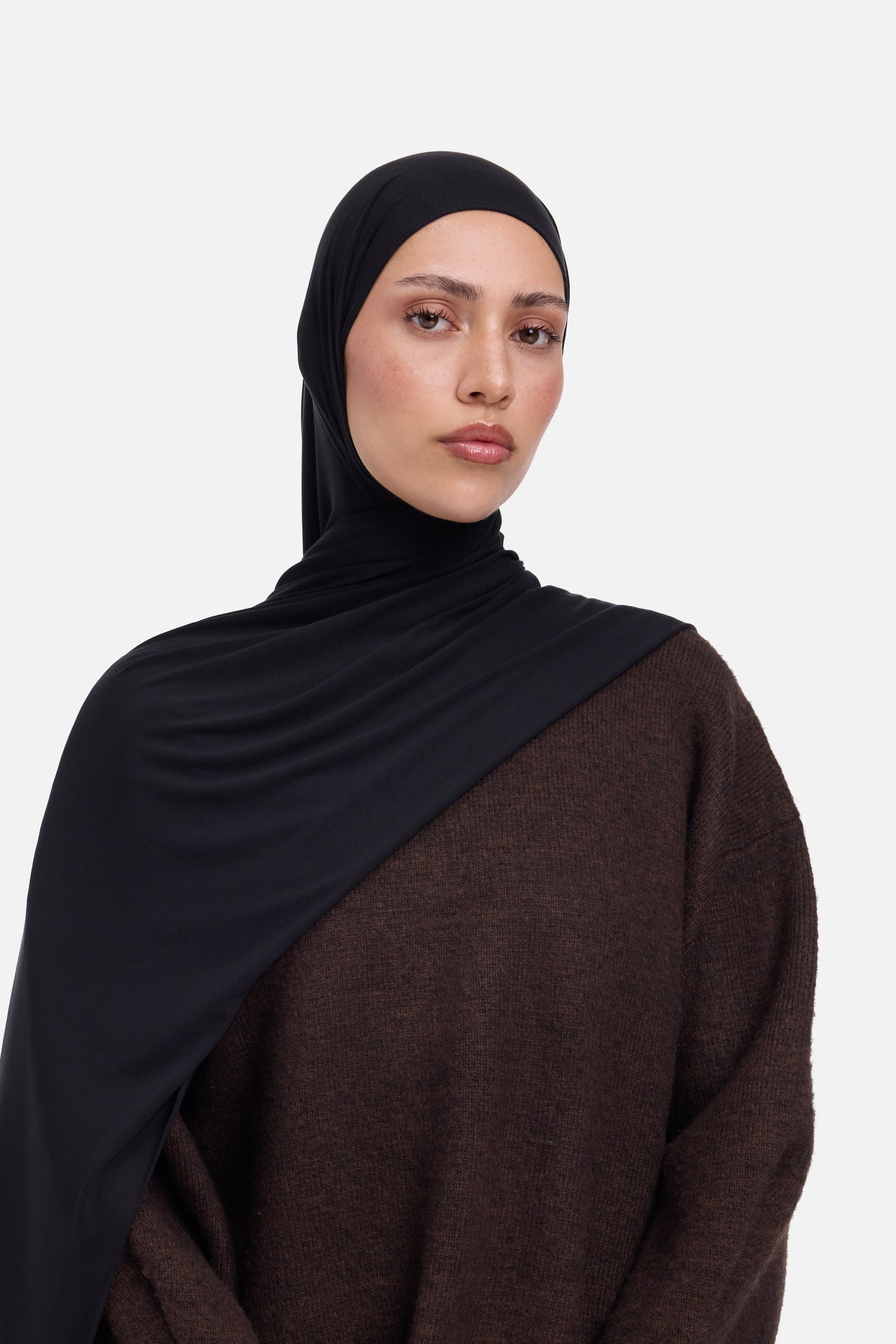 Écharpe en jersey respirant | Noir