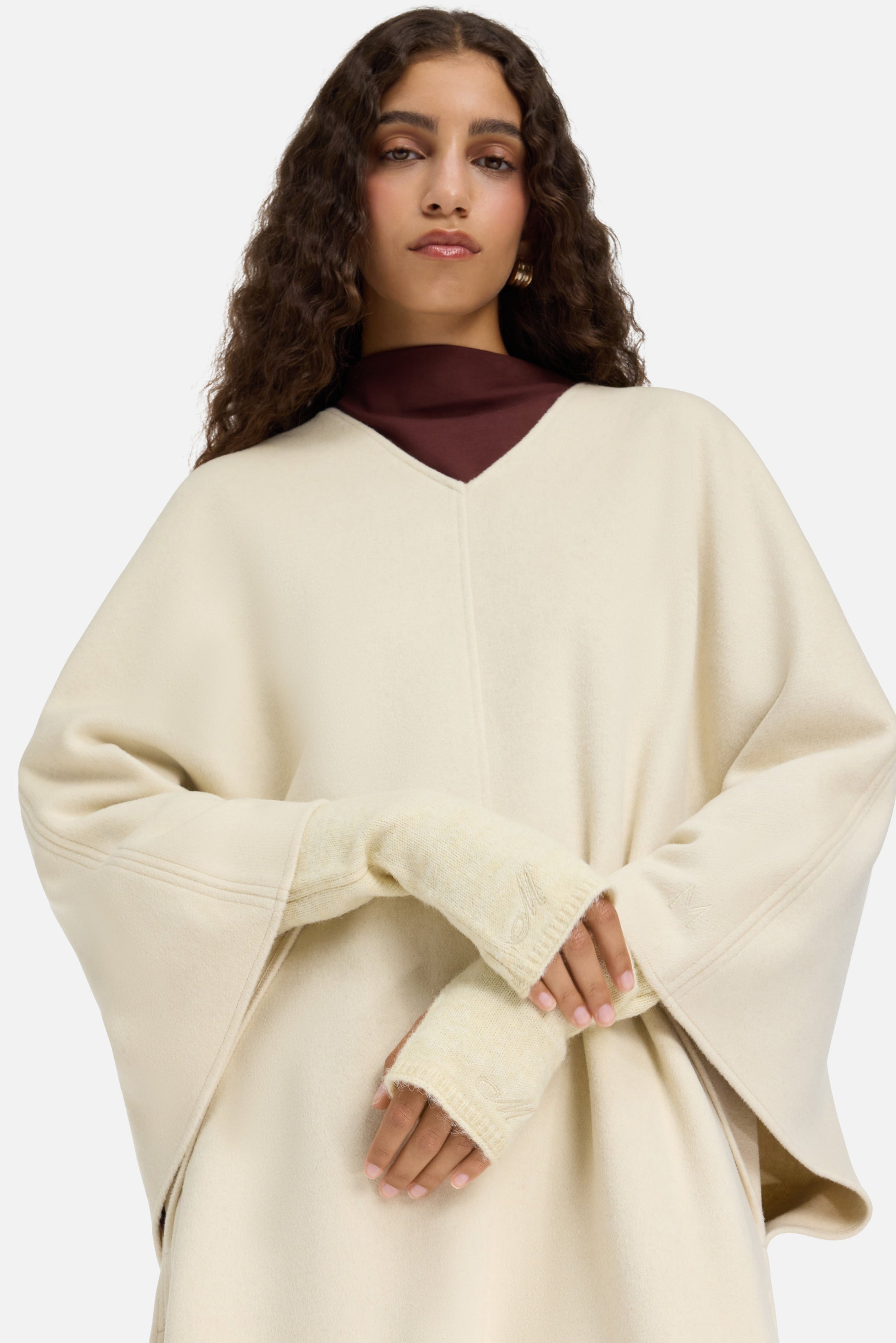 Gants en tricot brossé | Nuage Blanc