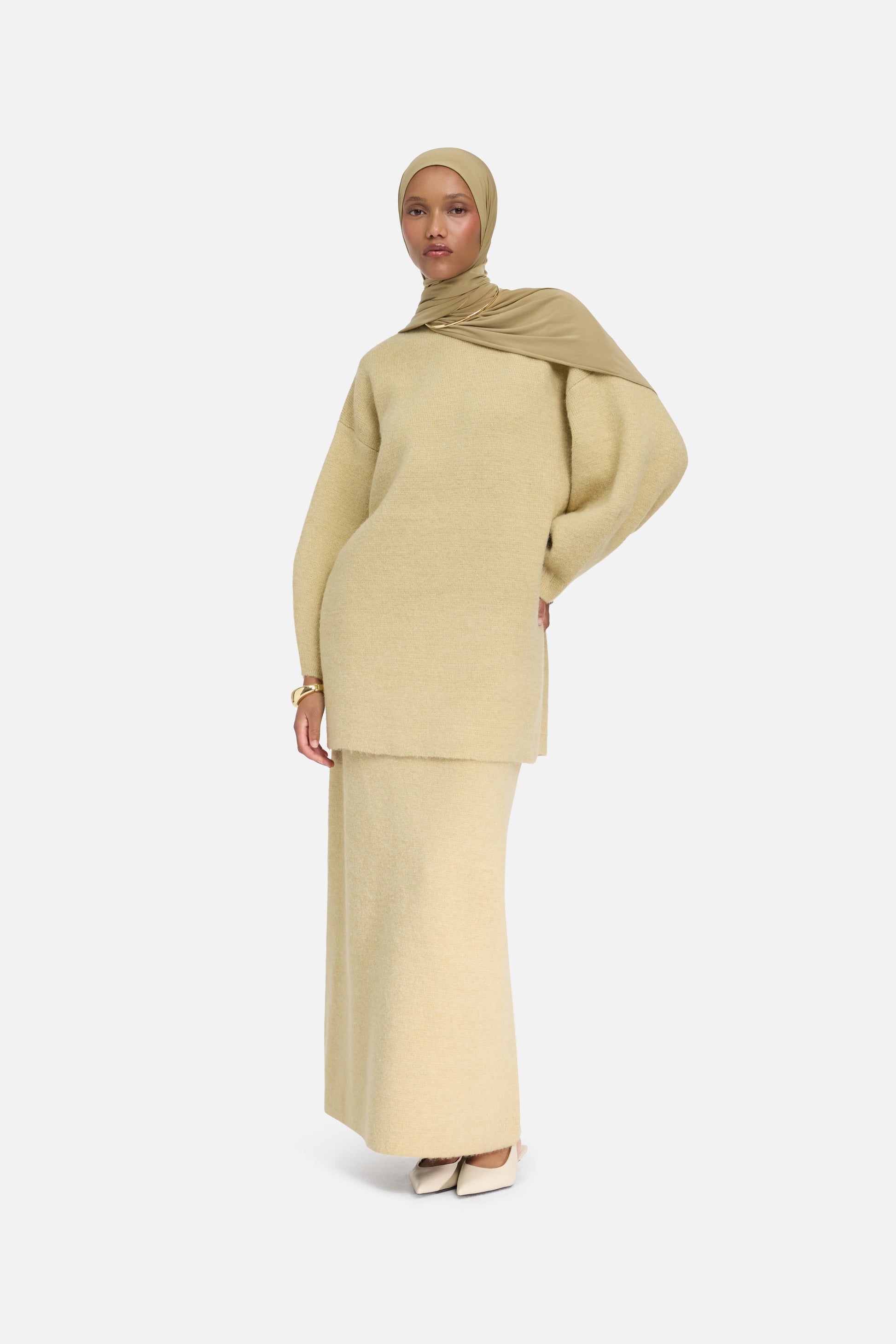 Pull en tricot brossé | Argile du désert