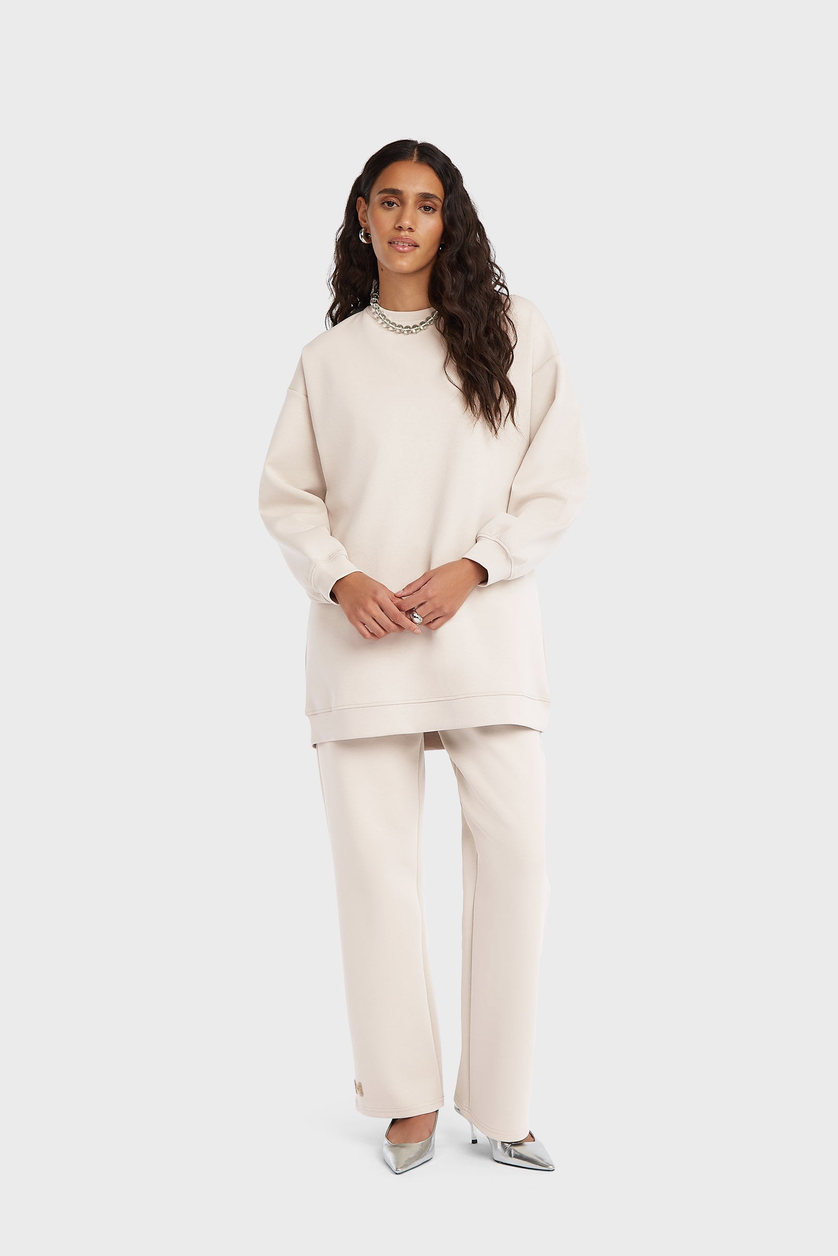 Pull confortable | Taupe doux