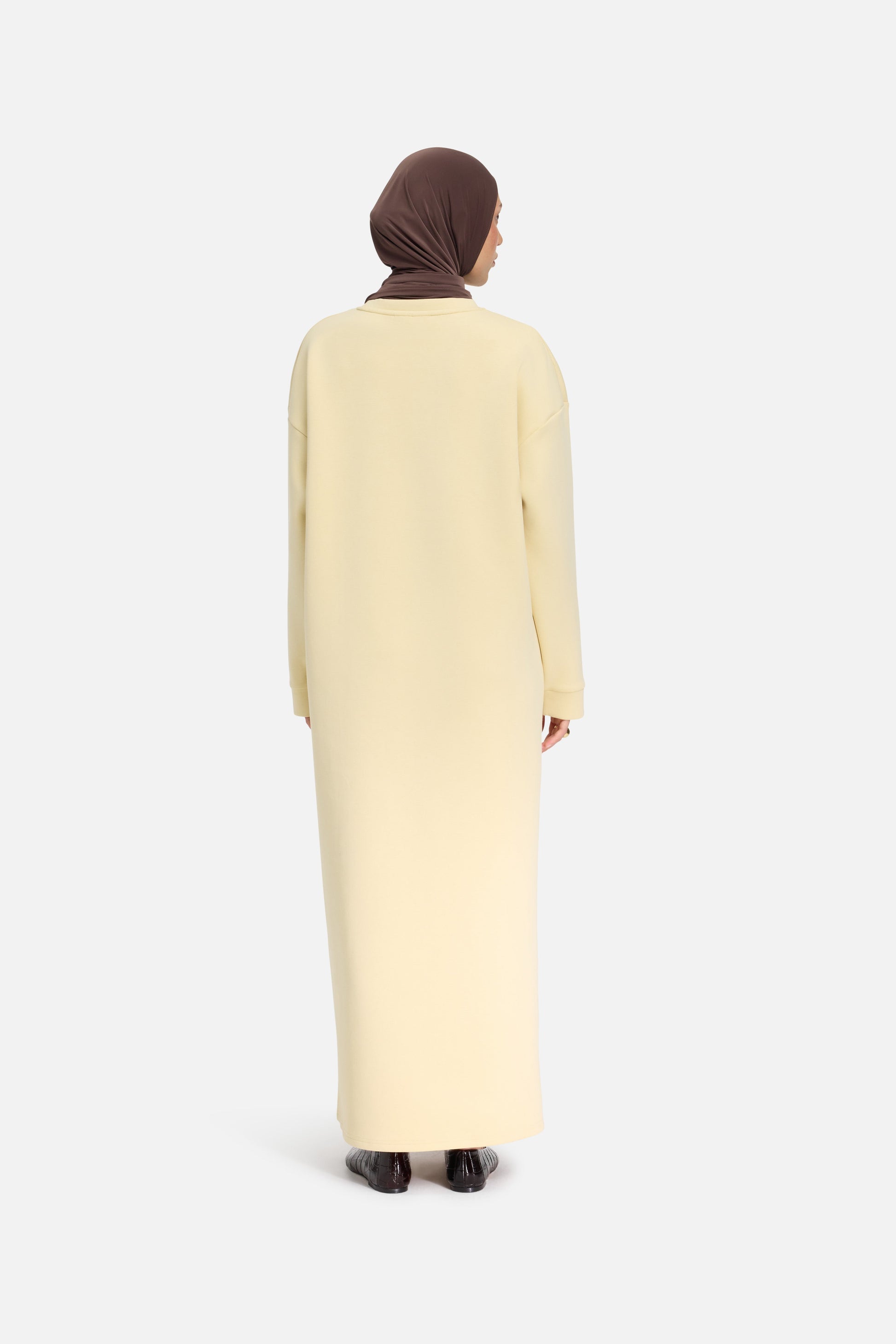 Robe pull confortable | Miel Blanc