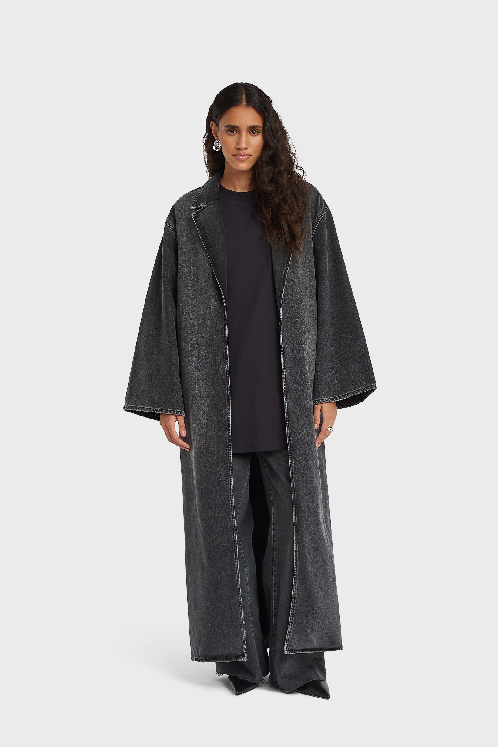 Abaya en jean | Noir délavé