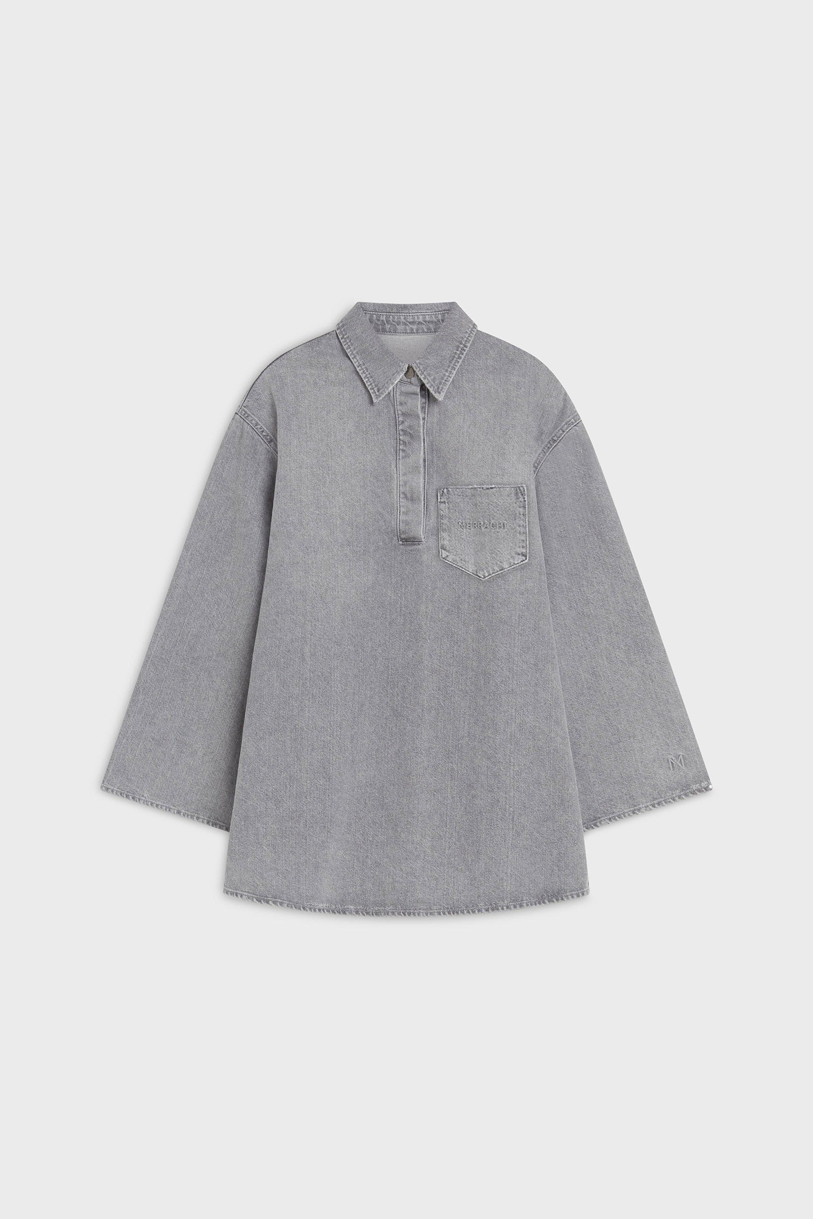 Chemise en jean | Gris matin délavé