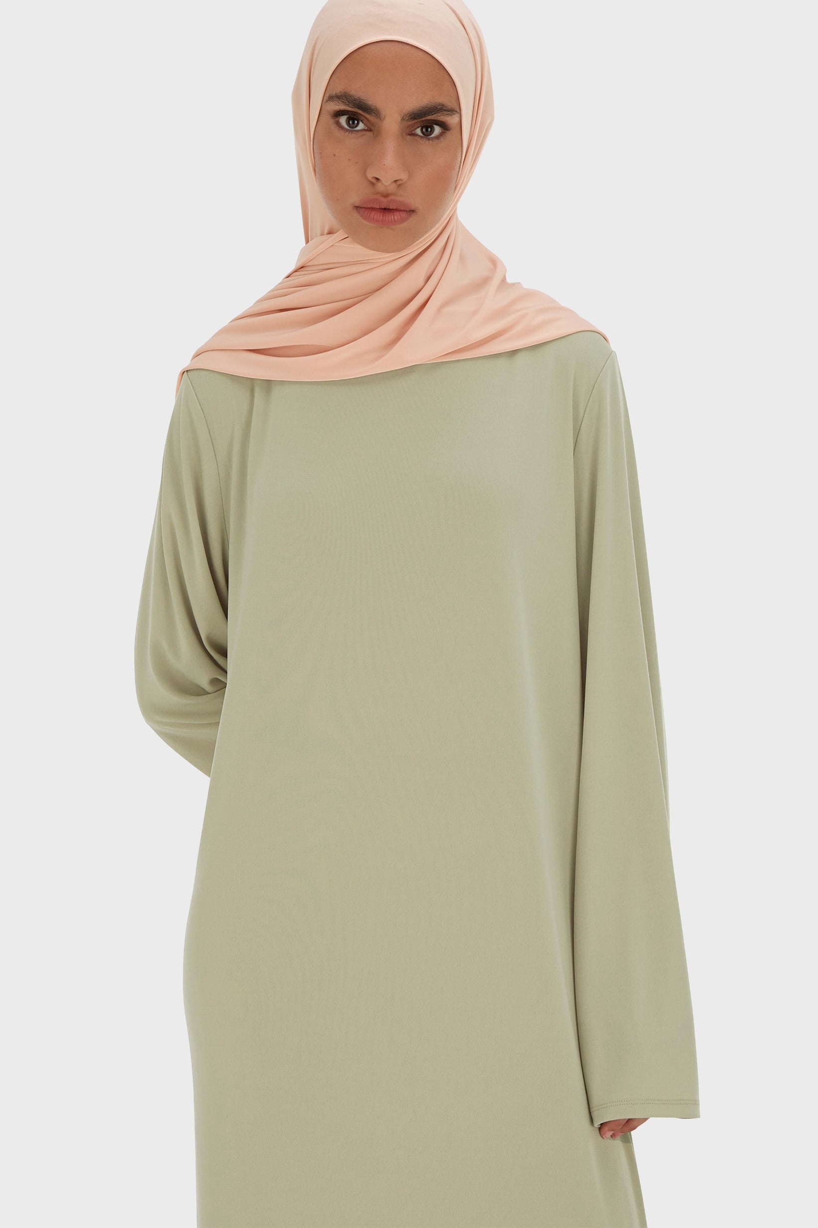 Robe courte en jersey essentiel | Gris mousse