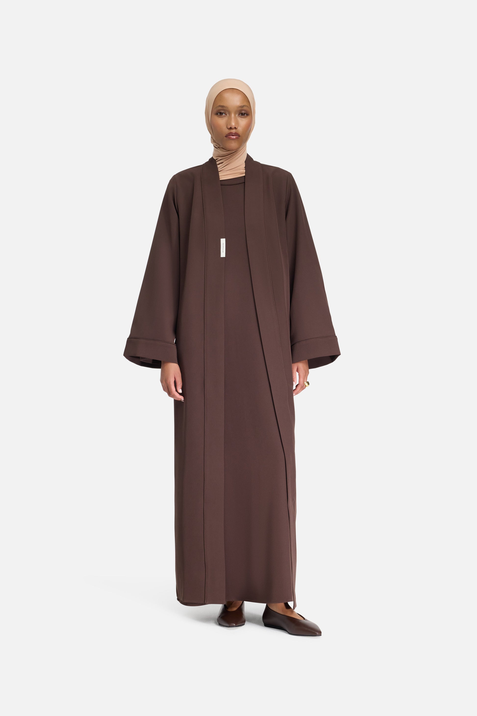 Short Abaya essentiel | Marron foncé