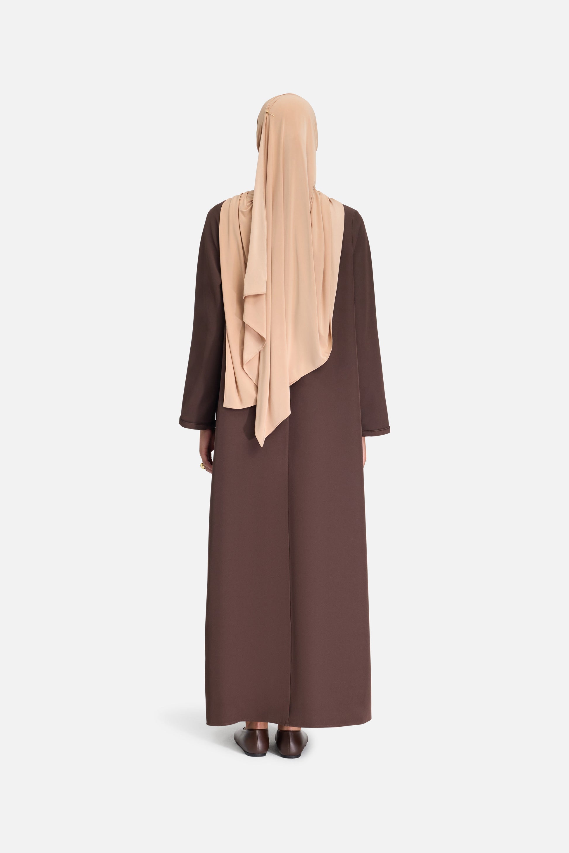 Robe Essentielle Courte | Marron foncé