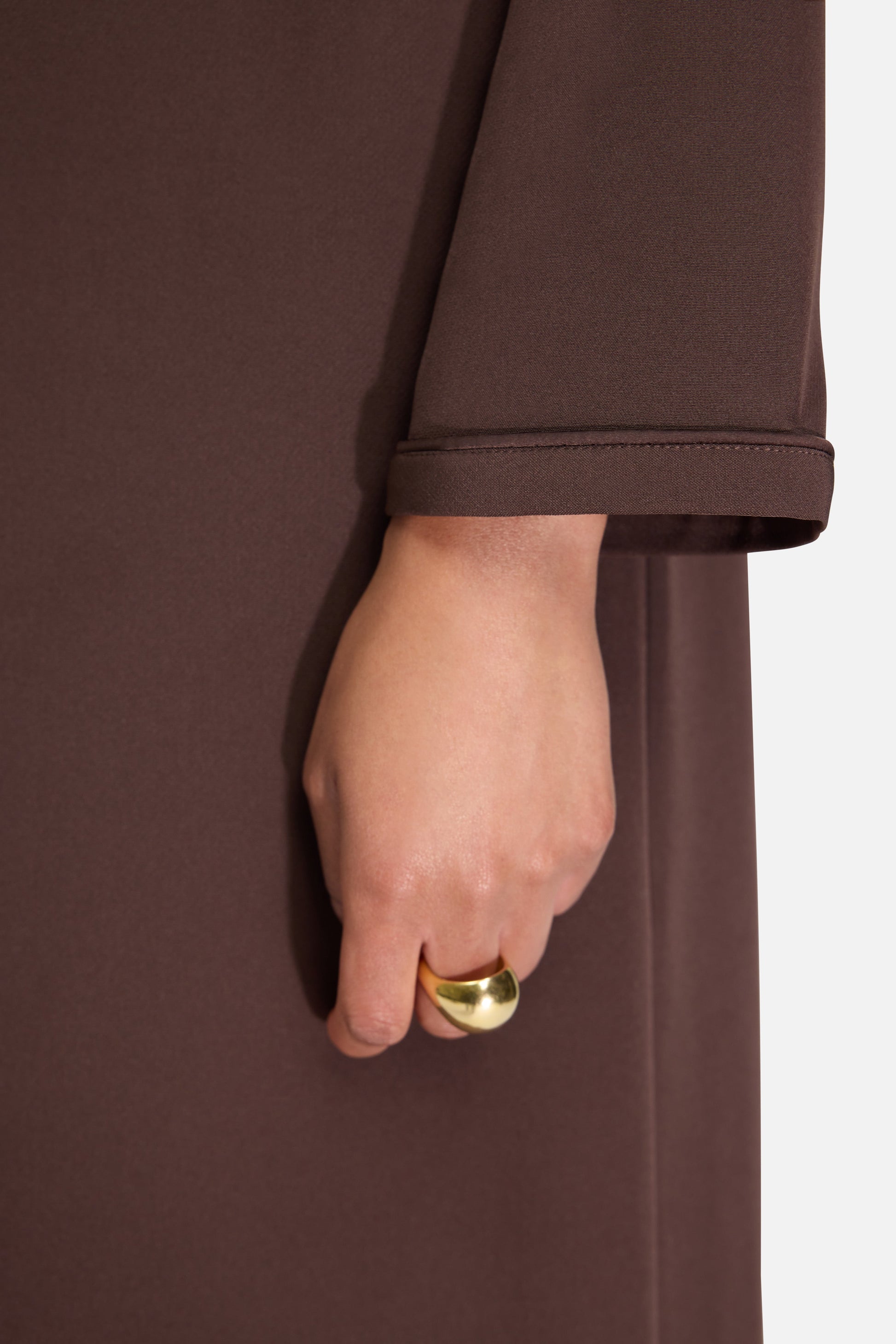 Robe Essentielle Courte | Marron foncé