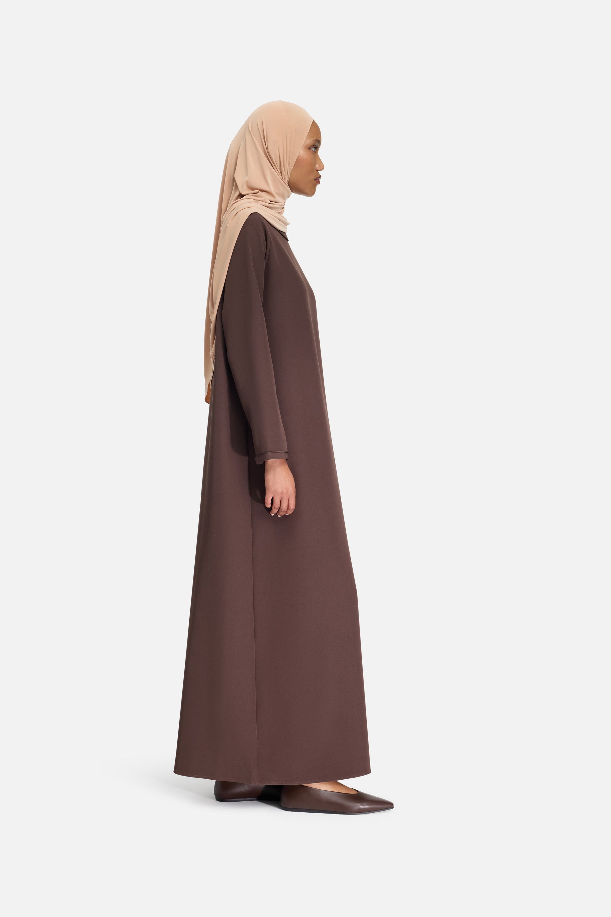Robe Essentielle Courte | Marron foncé