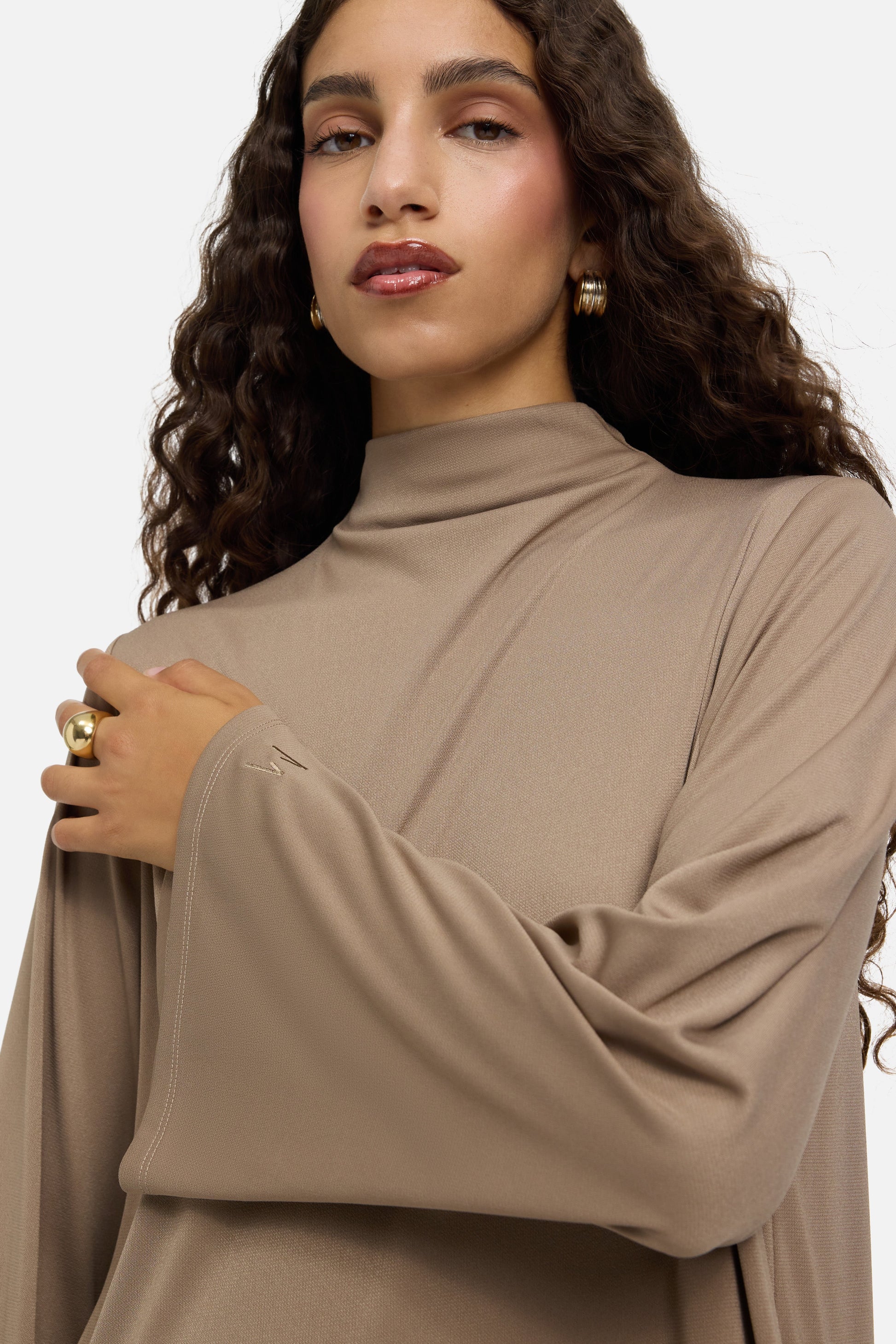 Robe courte en jersey essentiel | Kaki