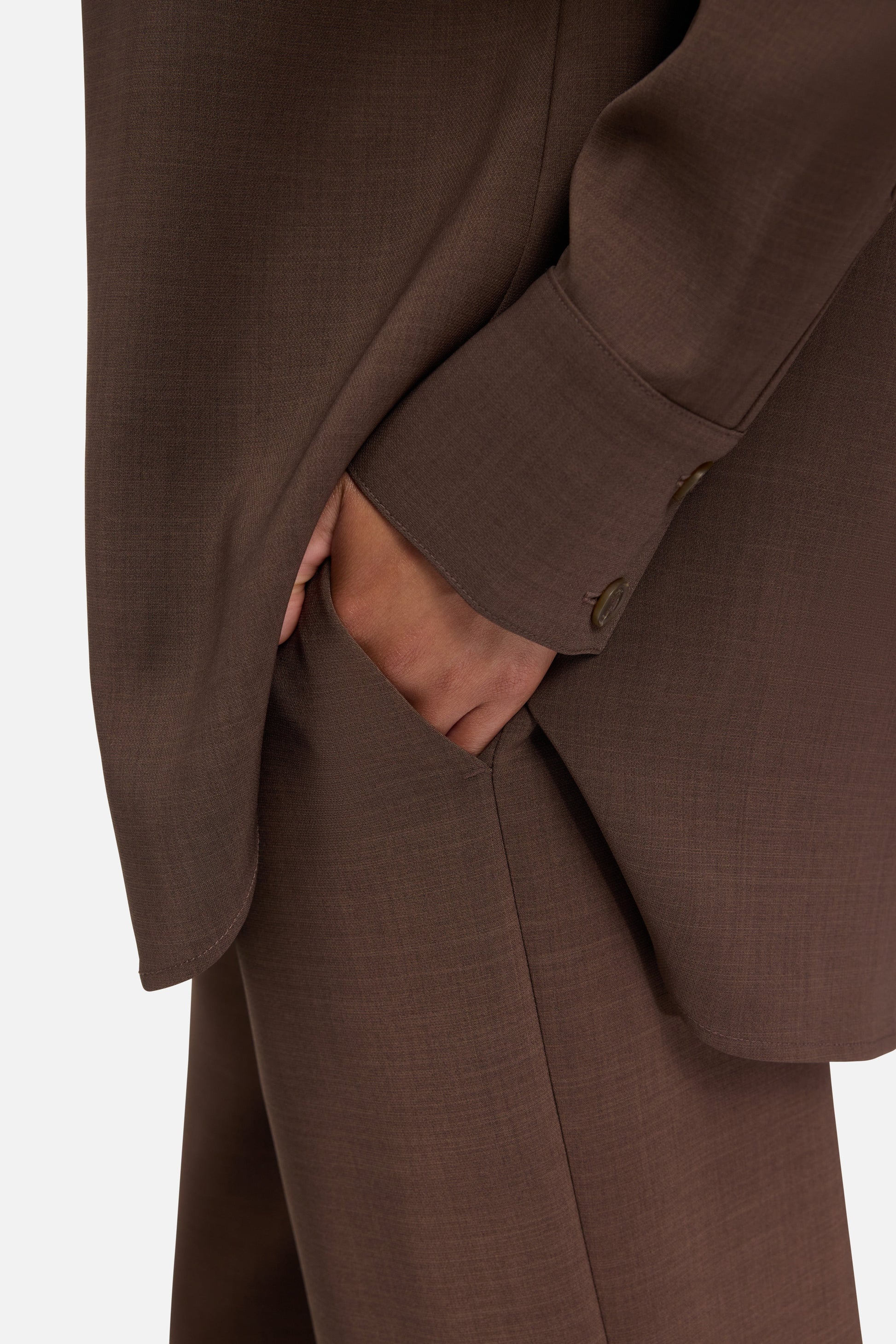 Pantalon évasé | Marron foncé