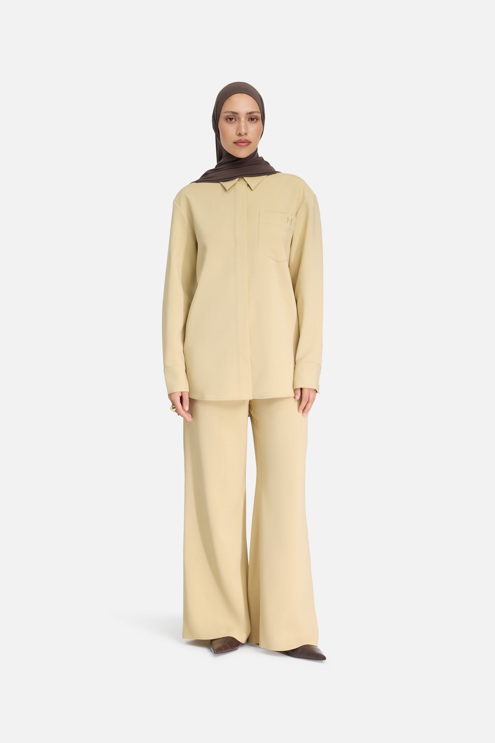 Pantalon évasé | Argile du désert