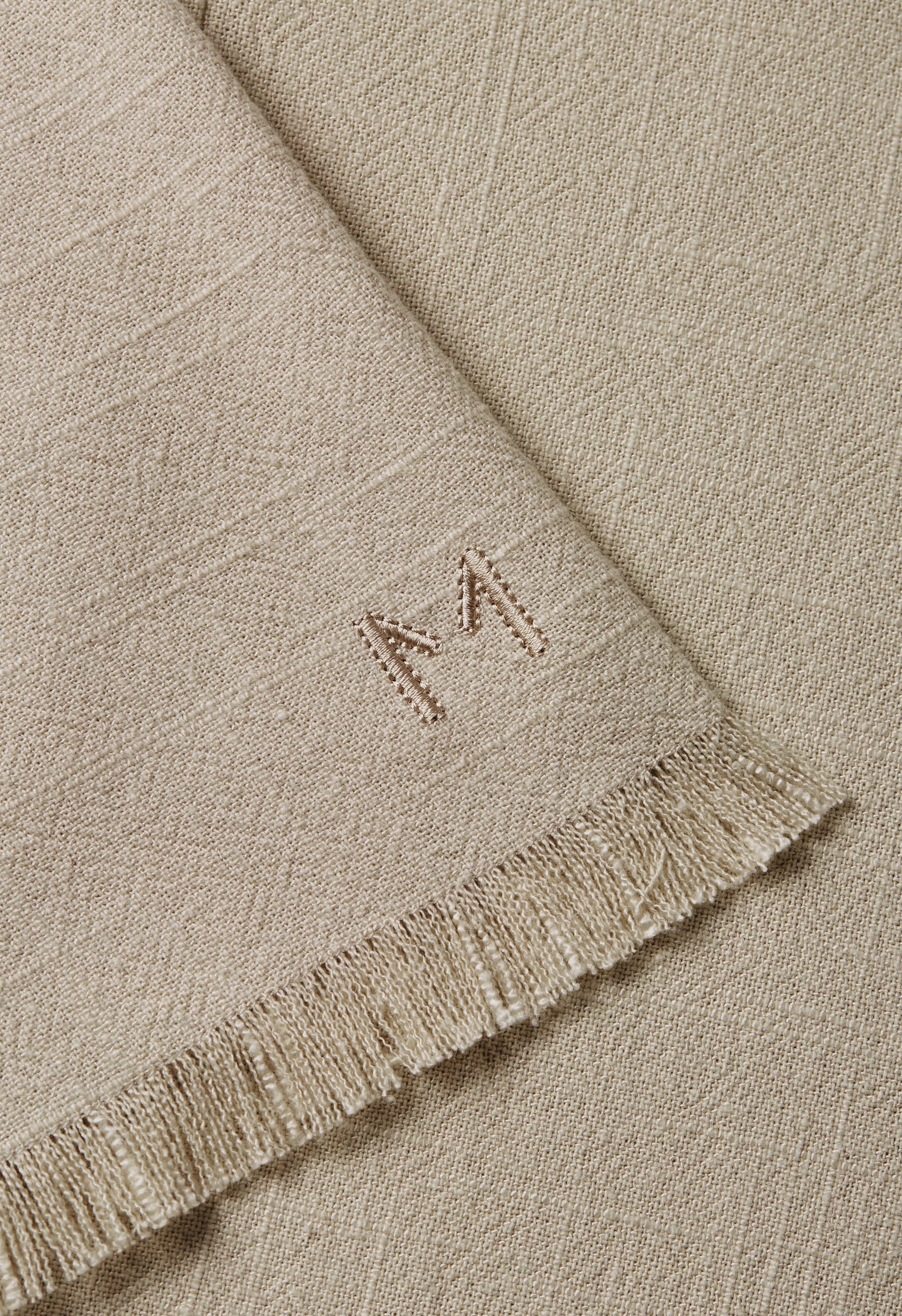 Haut en lin à ourlet effiloché | Brun Désert