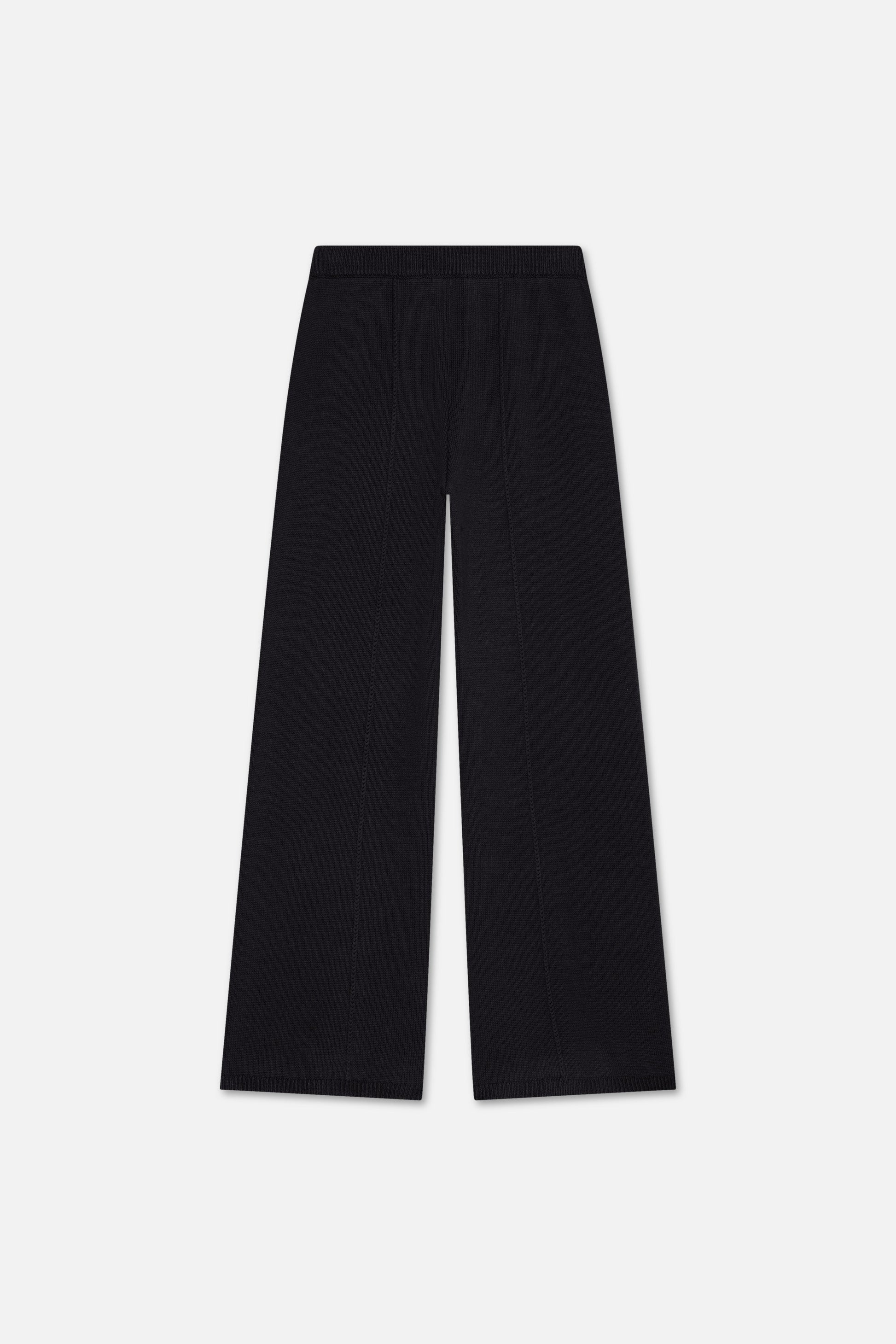 Pantalon torsadé tricoté | Noir
