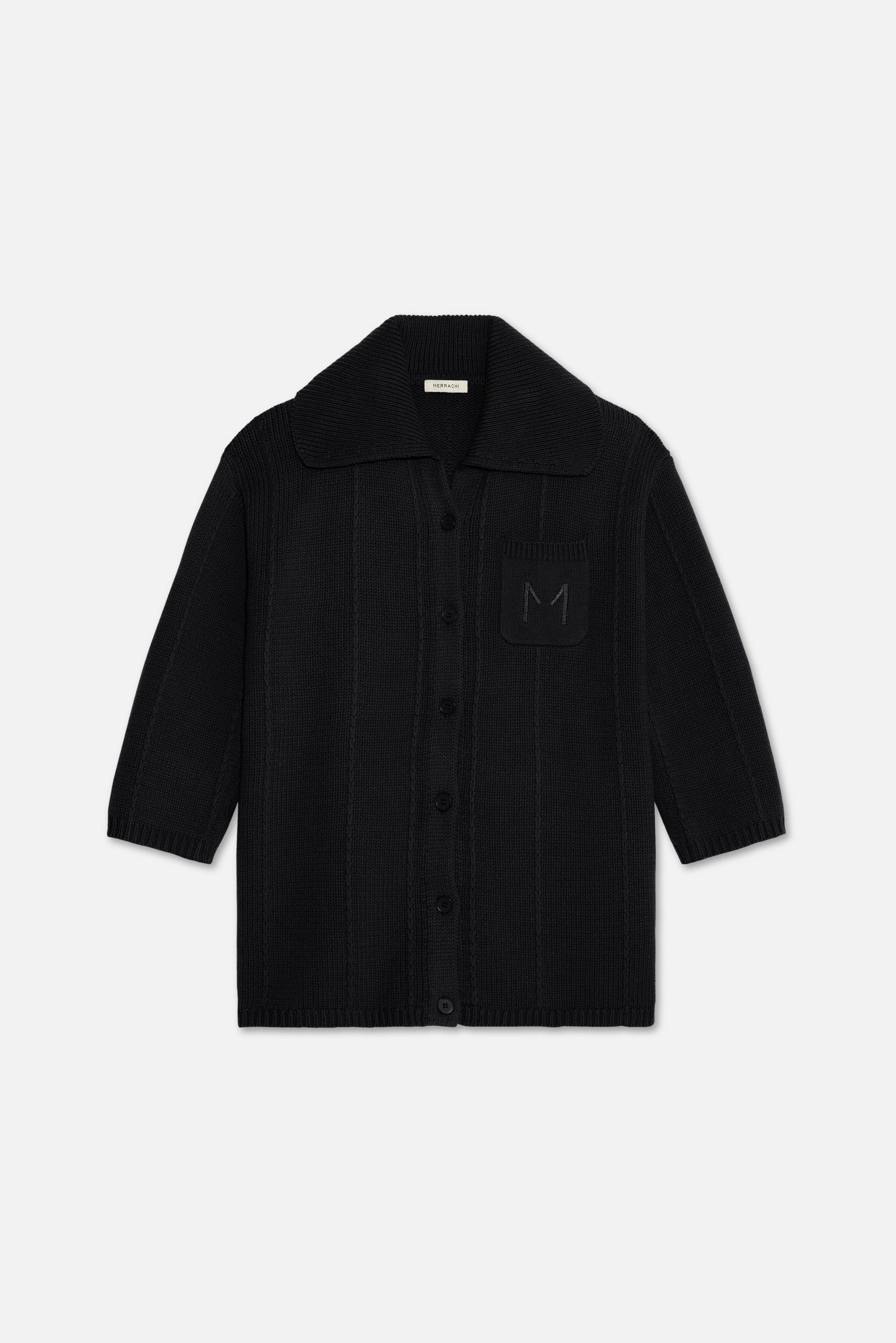 Cardigan à col tricoté | Noir