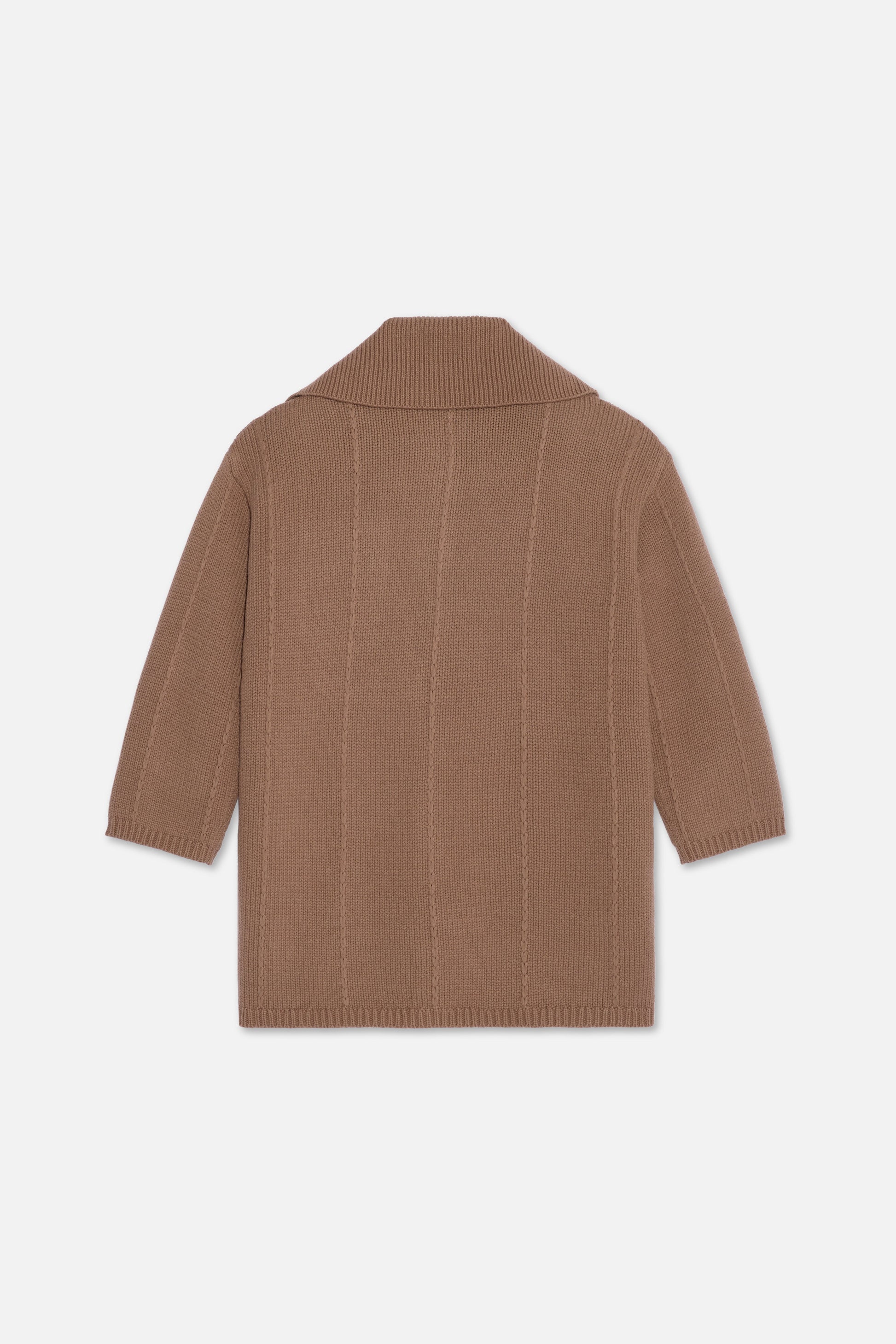 Cardigan à col tricoté | Chocolat