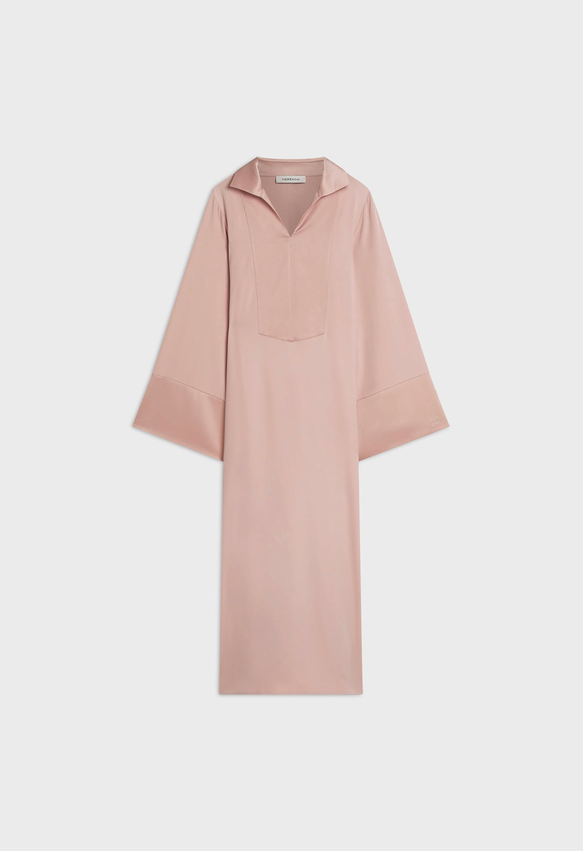 Robe caftan courte | Rose foncée