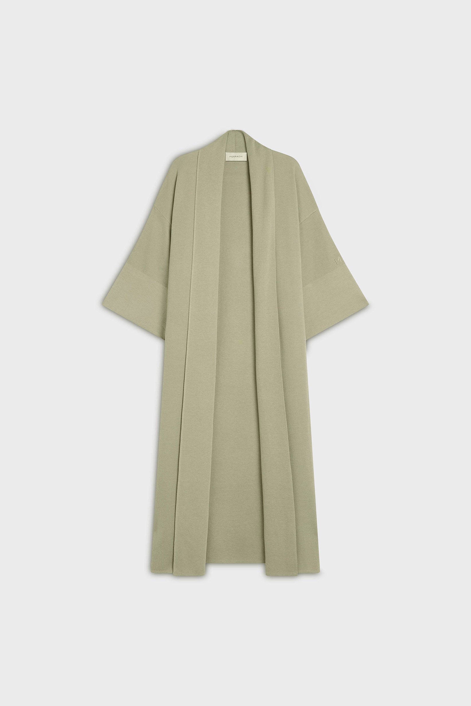 Abaya tricotée | Sauge douce