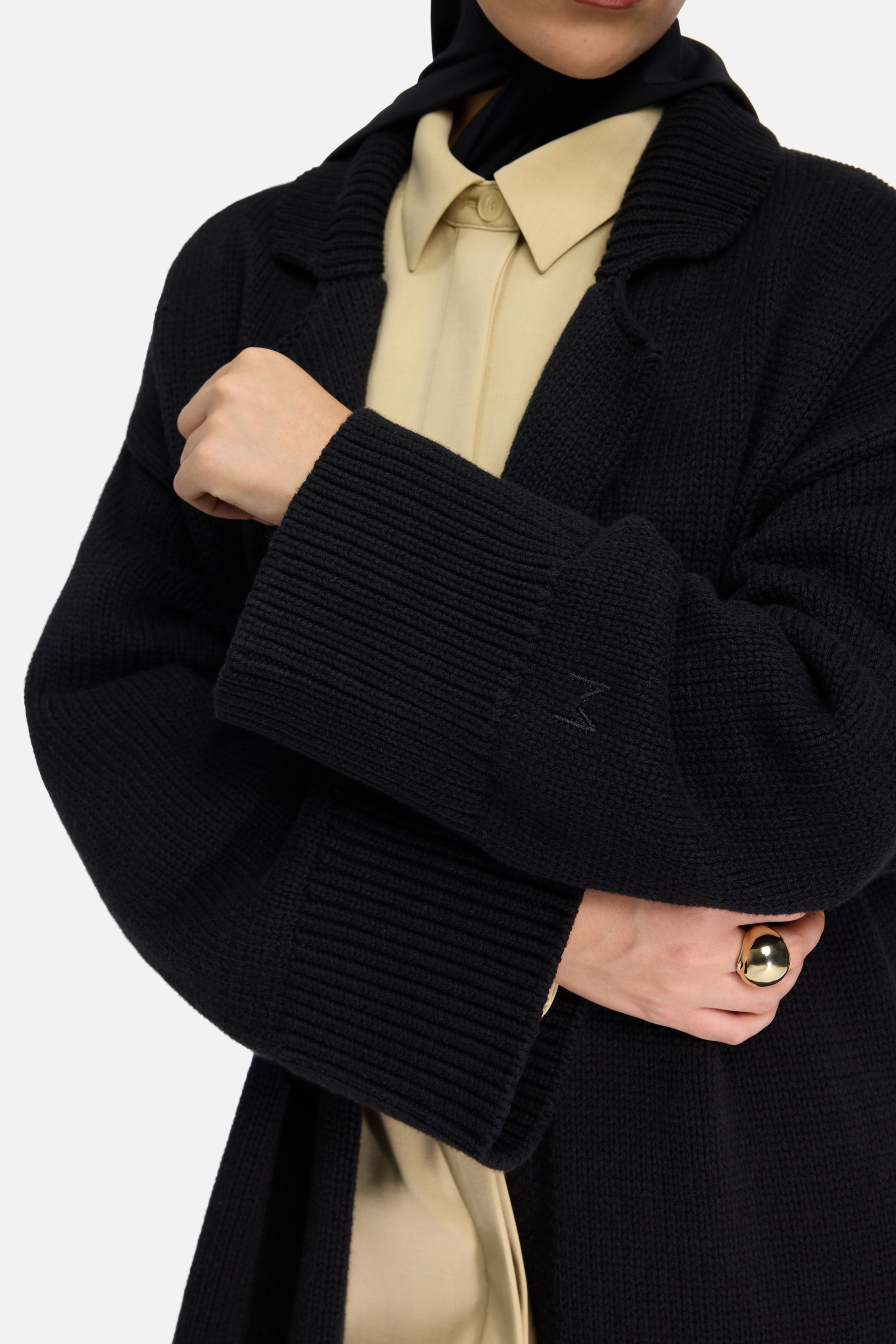 Abaya tricotée | Noir