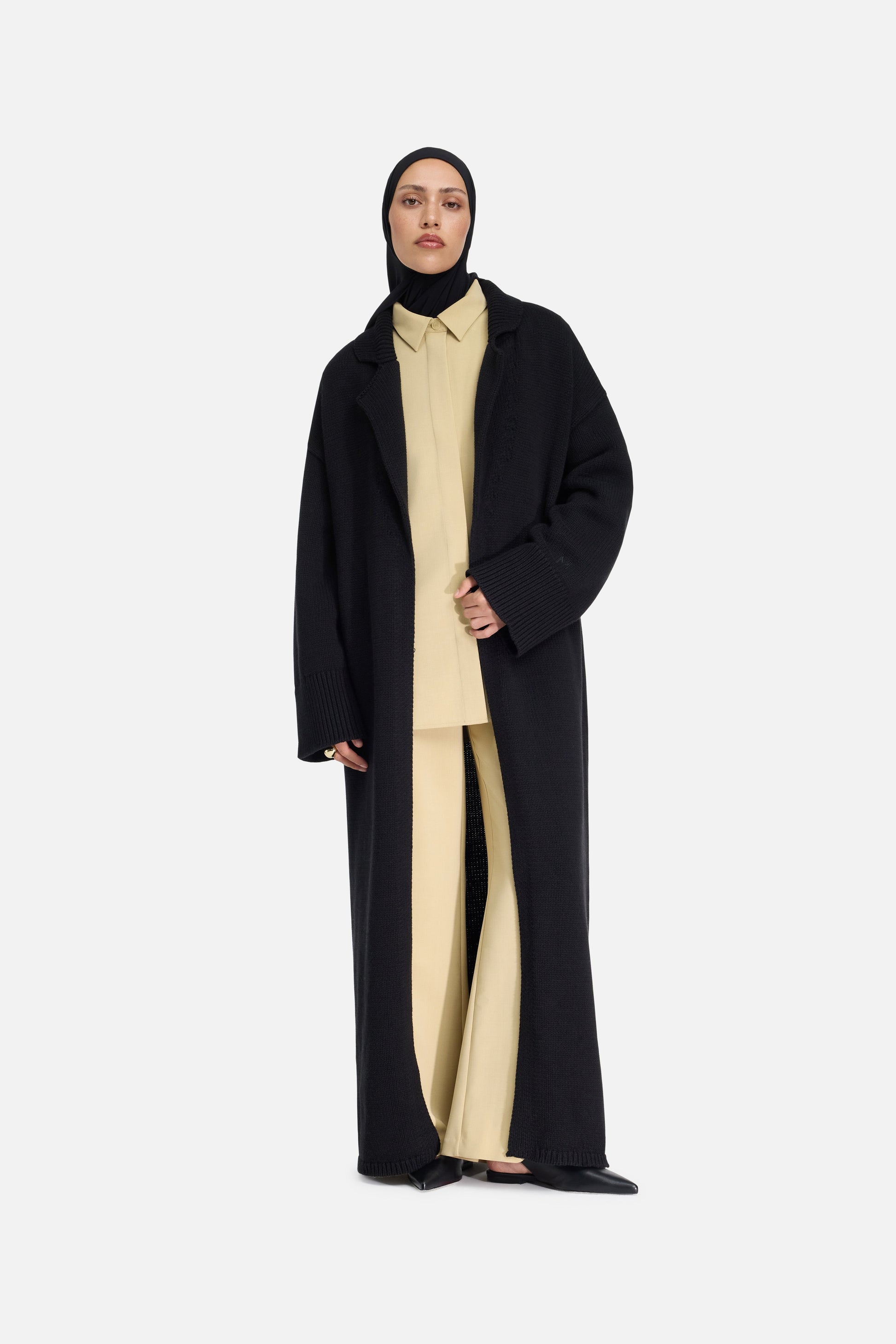 Abaya tricotée | Noir