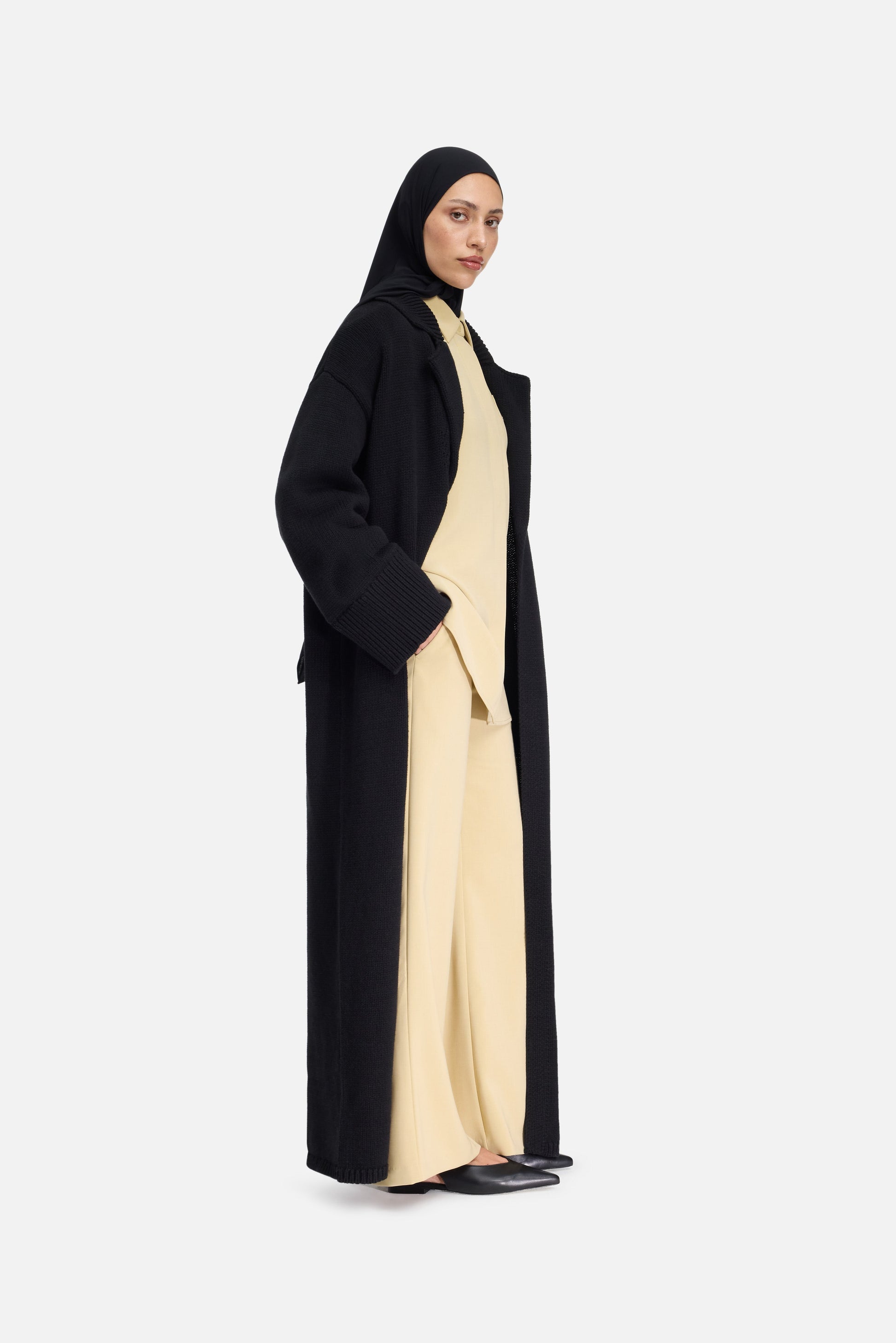 Abaya tricotée | Noir