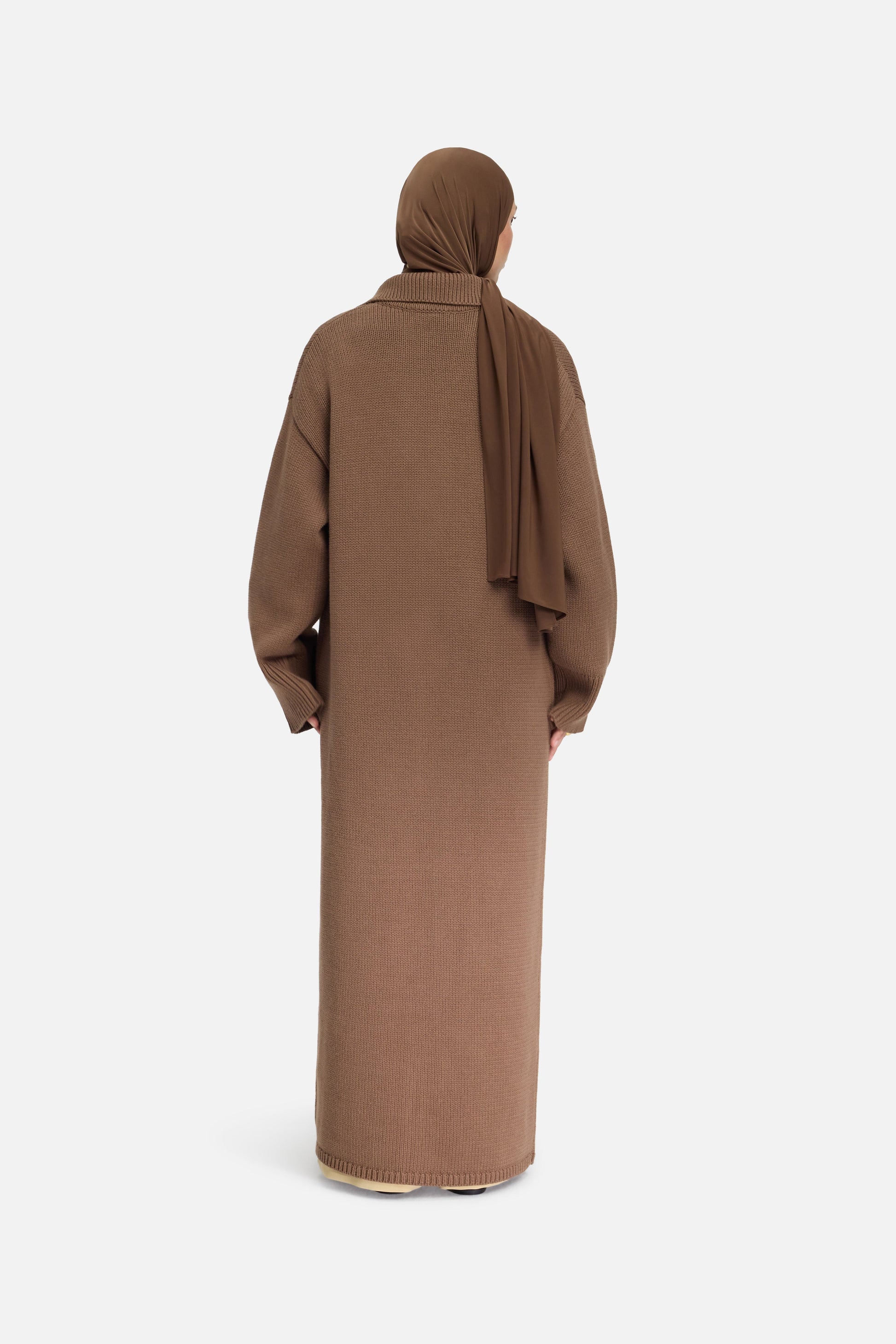 Abaya tricotée | Chocolat