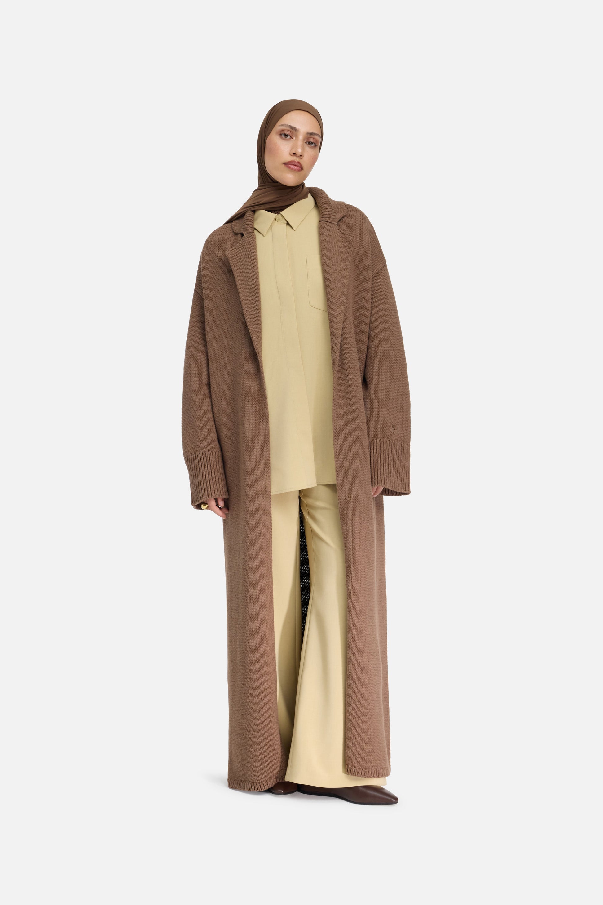 Abaya tricotée | Chocolat