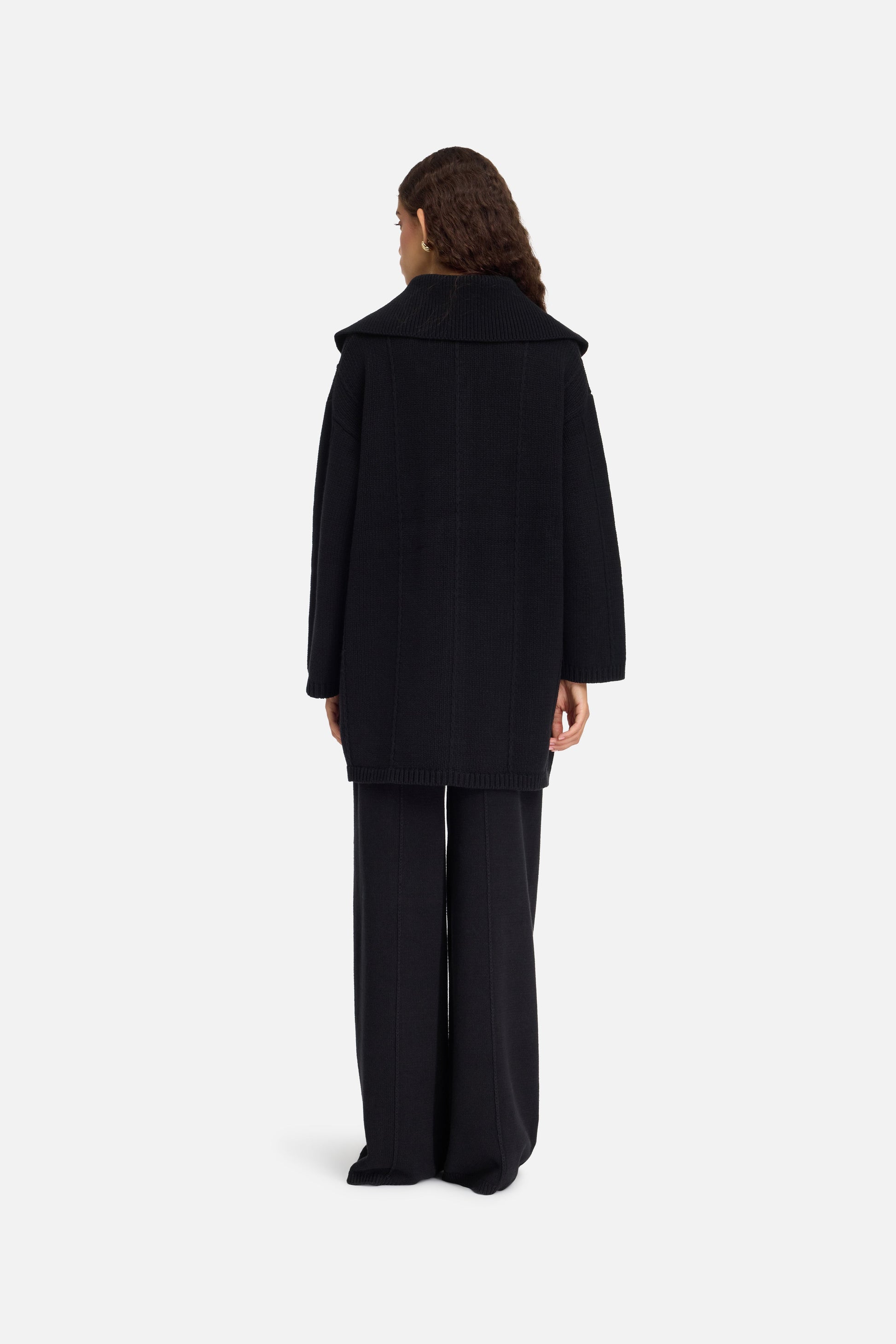 Cardigan à col tricoté | Noir