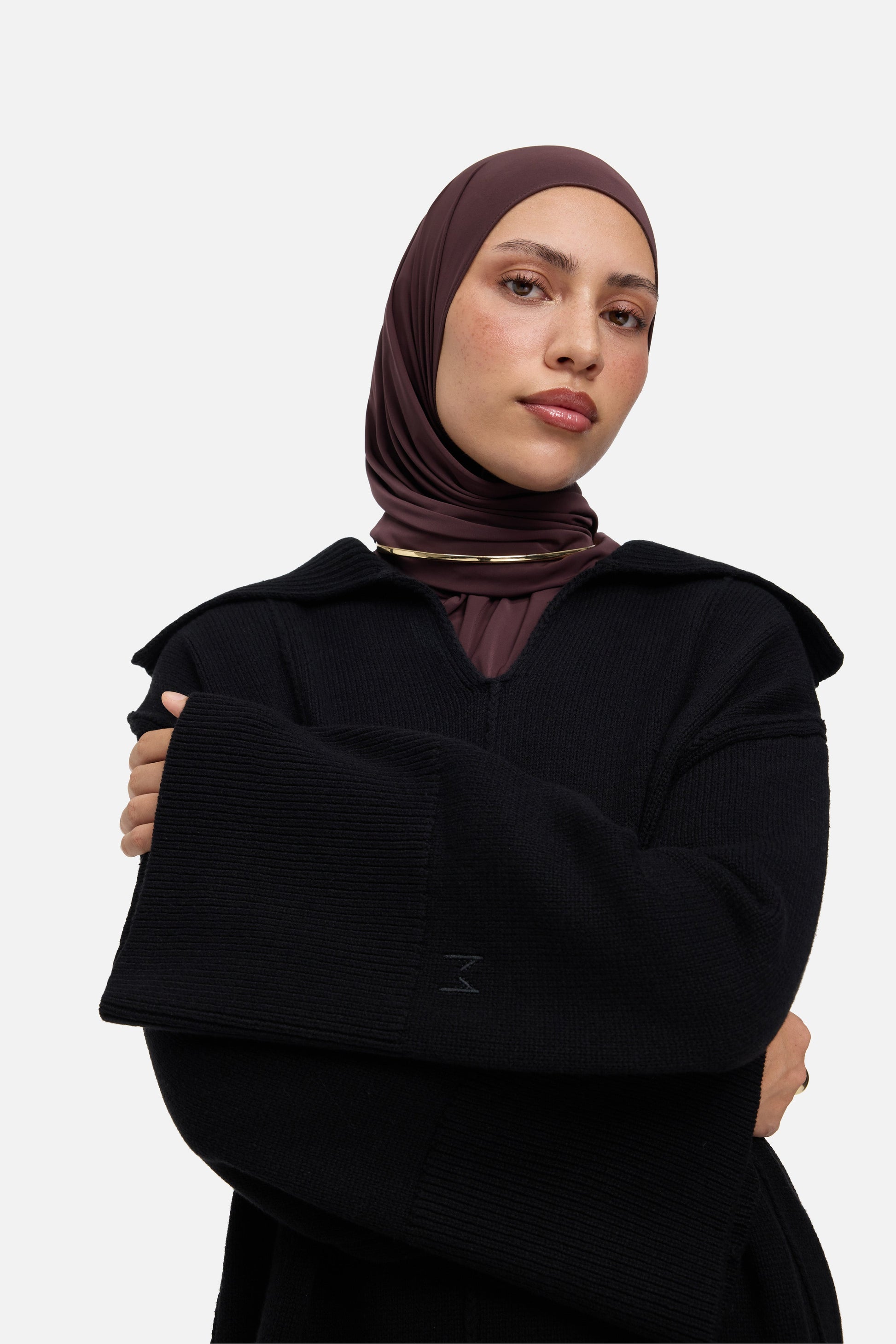 Robe à col tricoté | Noir