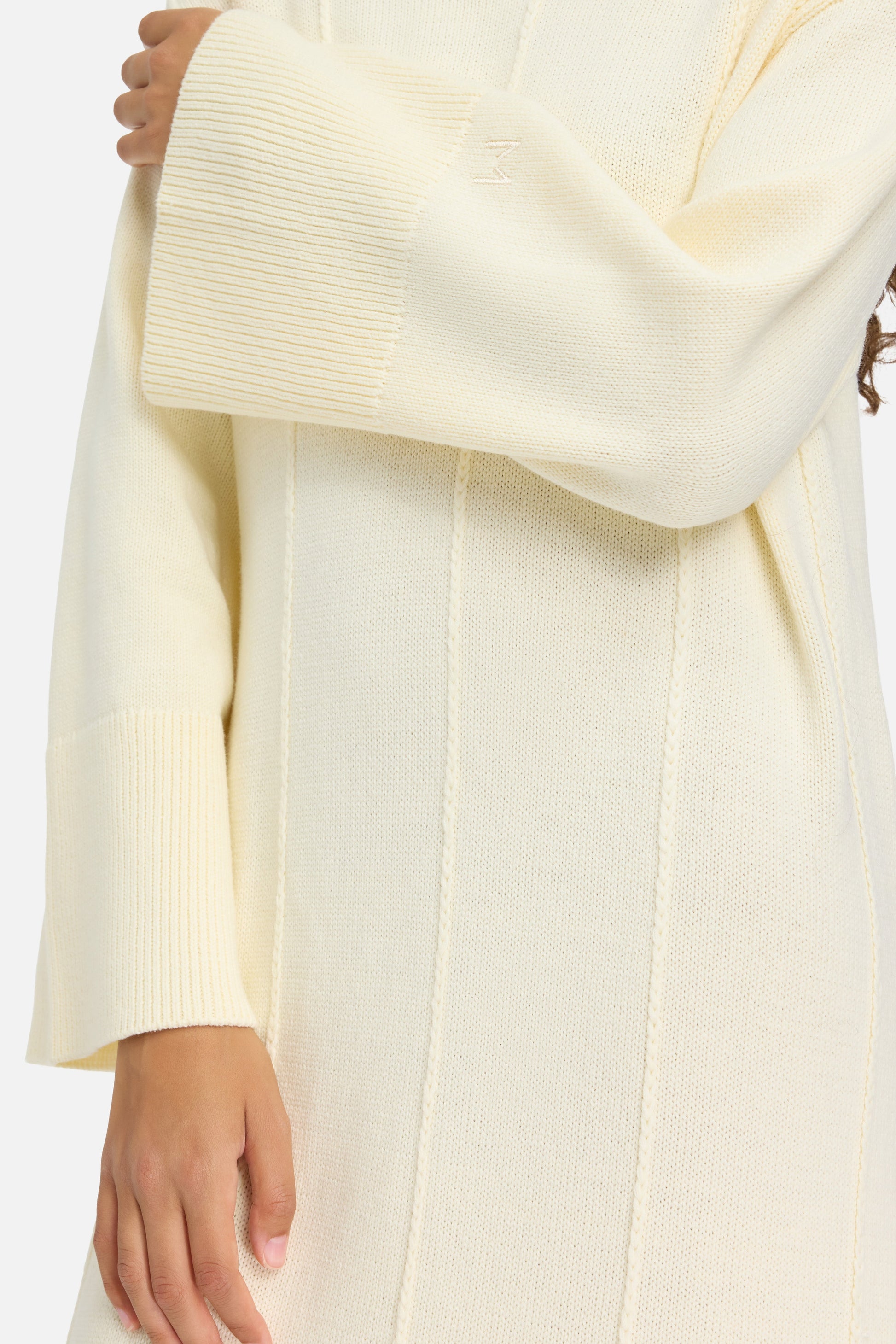 Robe à col tricoté | Porcelaine