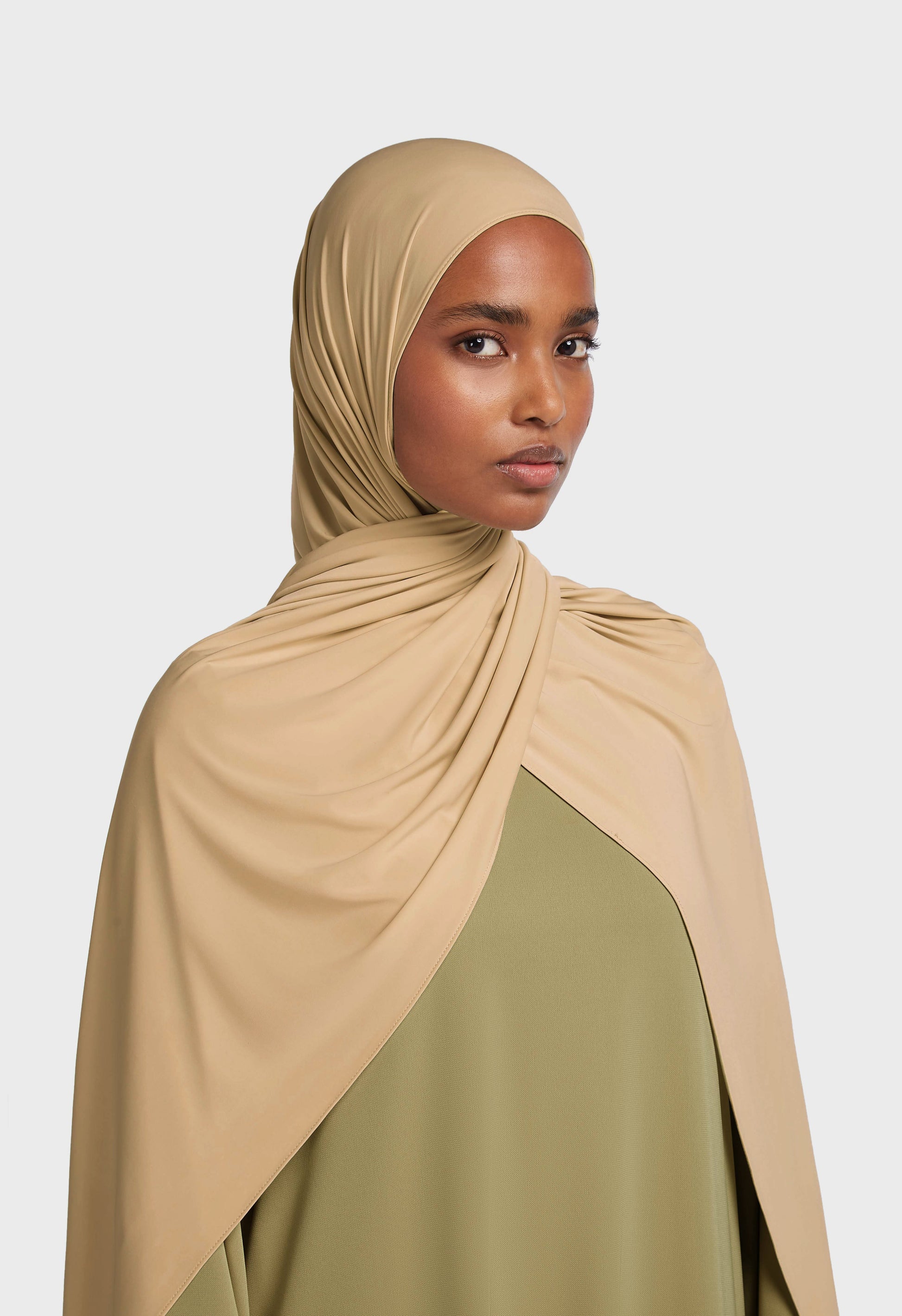 Écharpe en jersey liquide | Amande