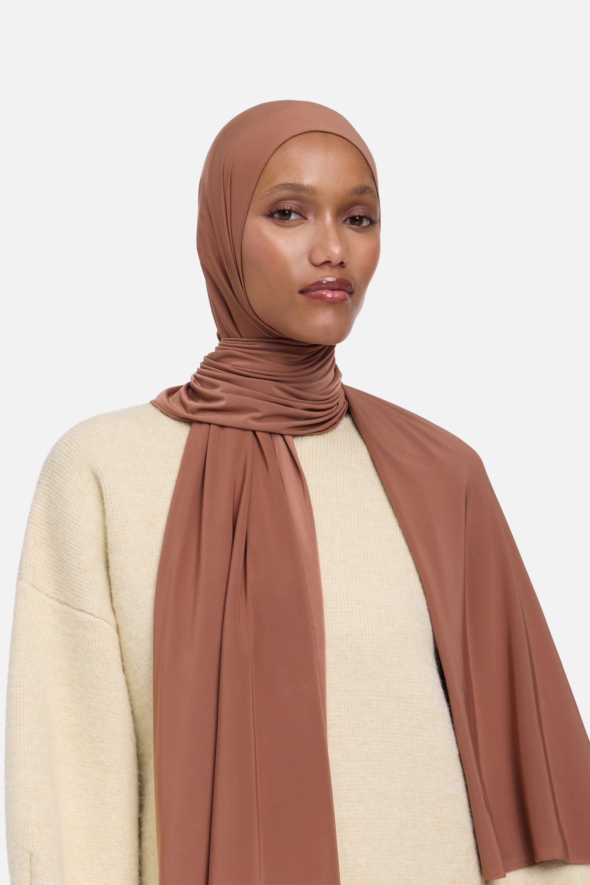 Écharpe en jersey liquide | figue